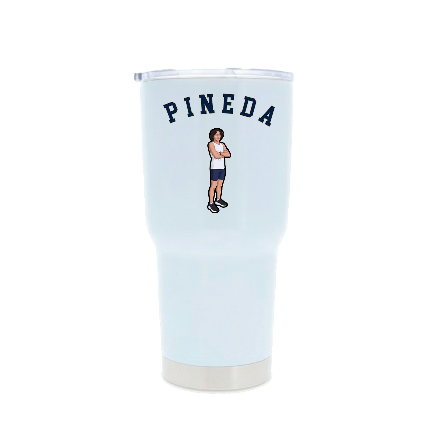 30oz Stainless Steel Tumbler — Shirsey Arch in White