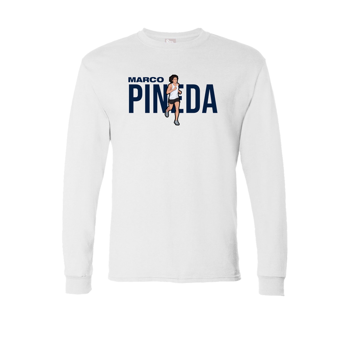 Long Sleeve Tee — Player Name in White