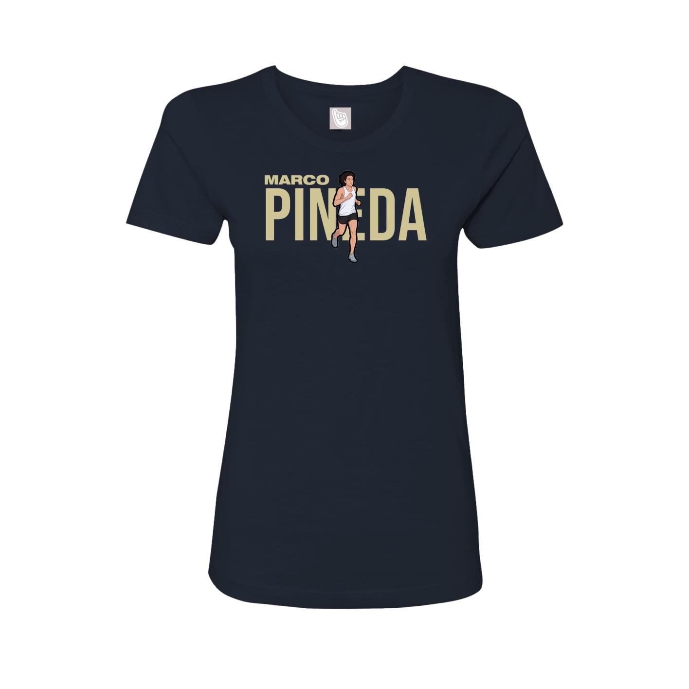 Fitted Women's Tee — Player Name in Navy