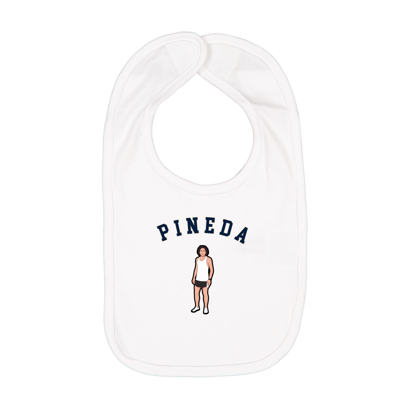Infant Bib — Shirsey Arch in White