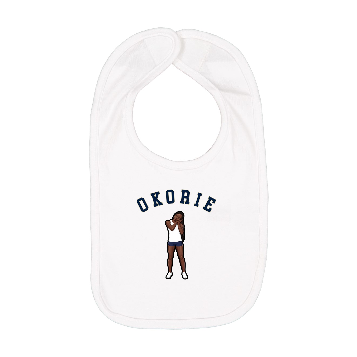 Infant Bib — Shirsey Arch in White