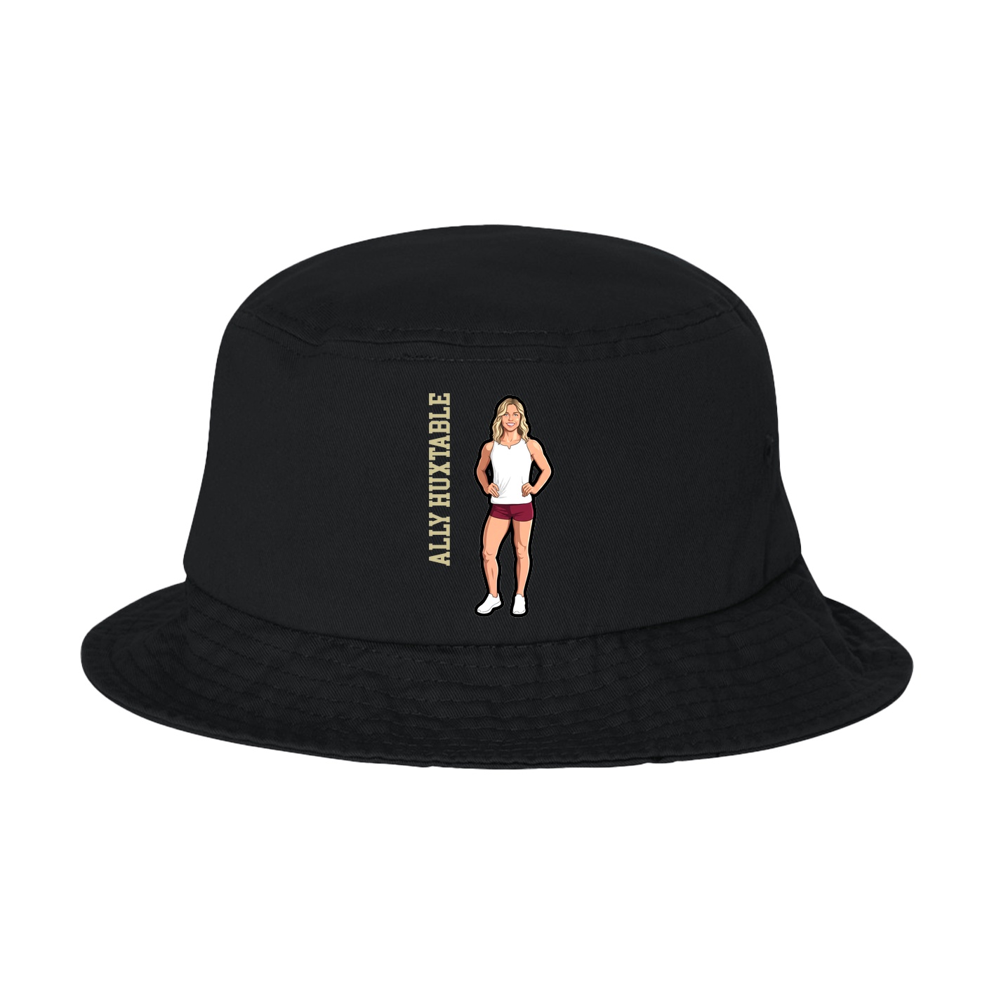 Bucket Cap — Name Vertical in Black