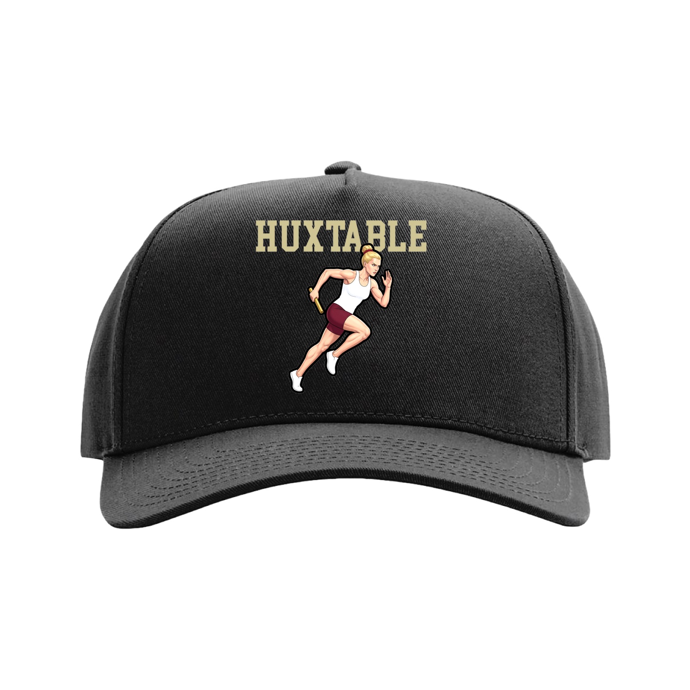 Full Fabric Five-Panel Champ Cap — Shirsey in Black