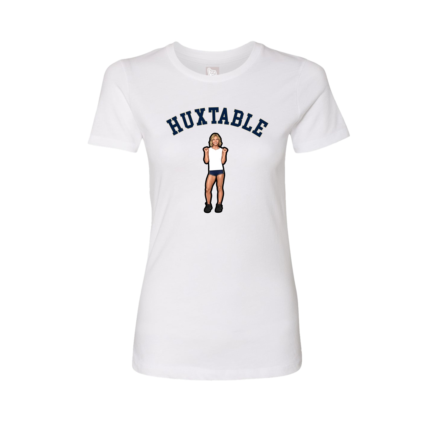 Fitted Women's Tee — Shirsey Arch in White