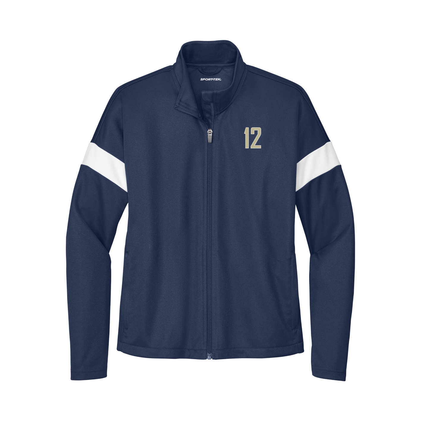 Womens Team Travel Full-Zip Jacket — Front Shirsy in Navy/White