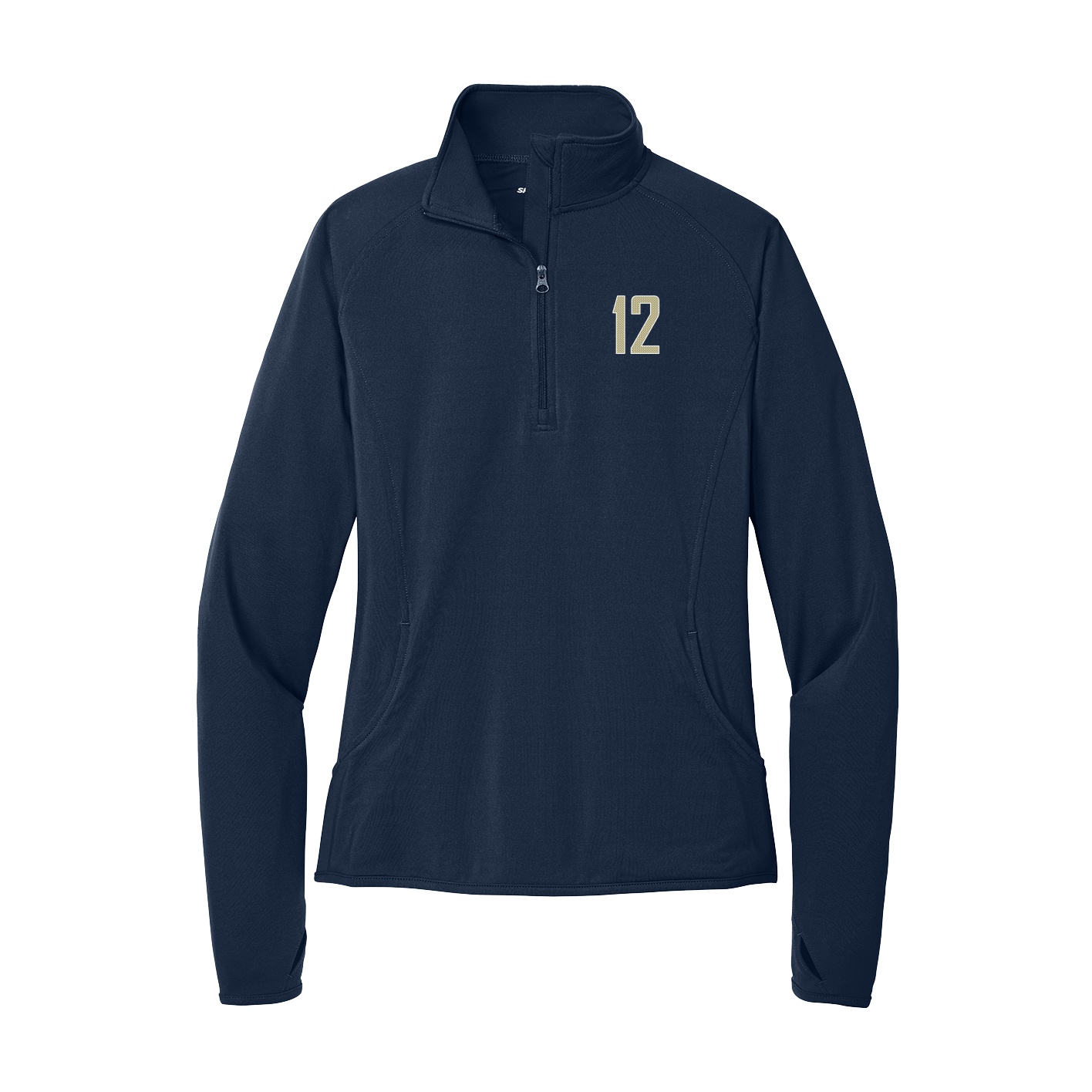 Women's Q-Zip Pullover — Front Shirsy in Navy