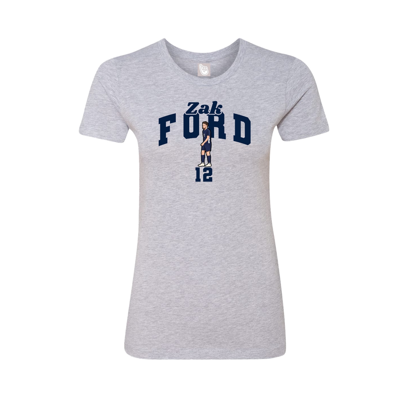 Fitted Women's Tee — Signature Arch in Grey