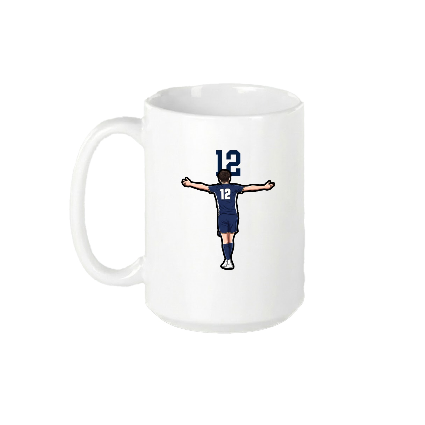15oz Coffee Mug — Number Top in White