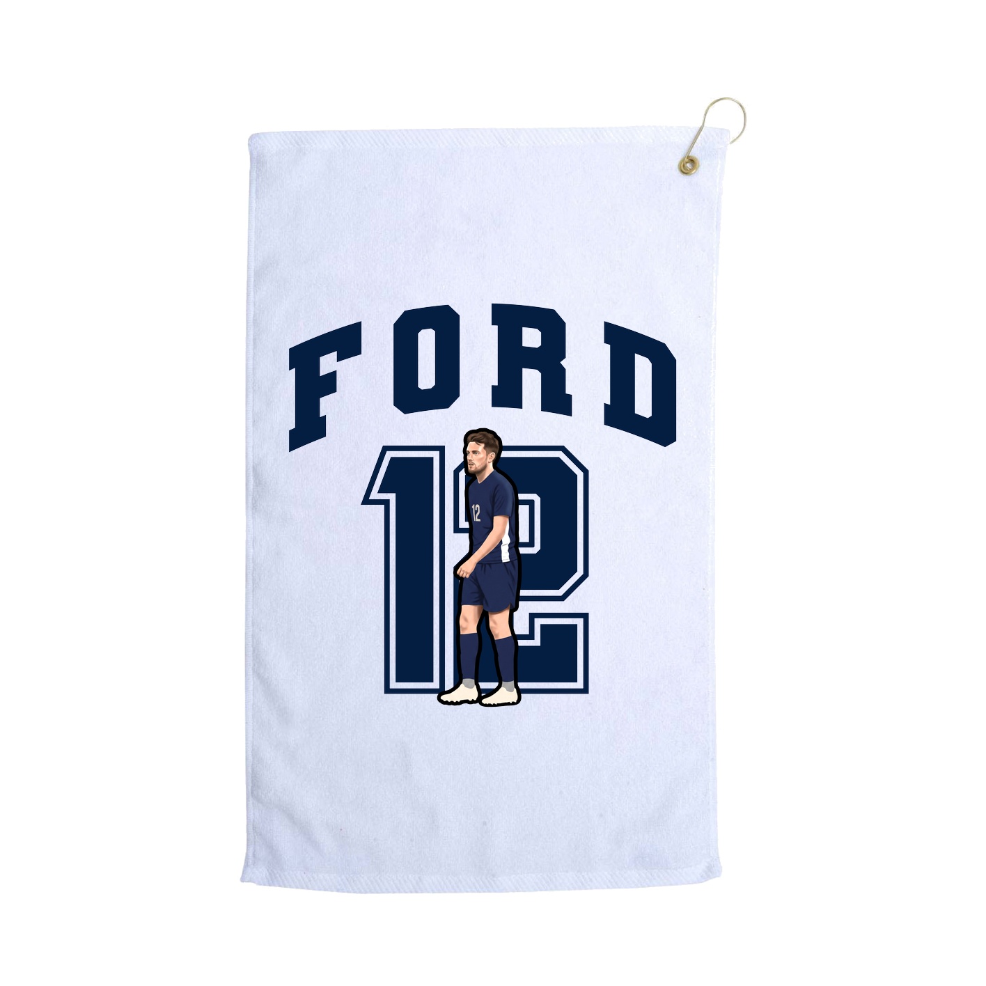 Golf Towel — Number in White