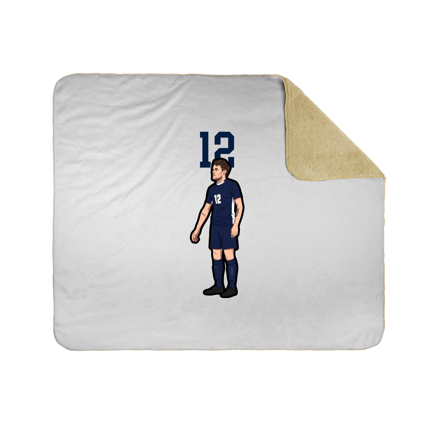 Throw Blanket — Number Top in White