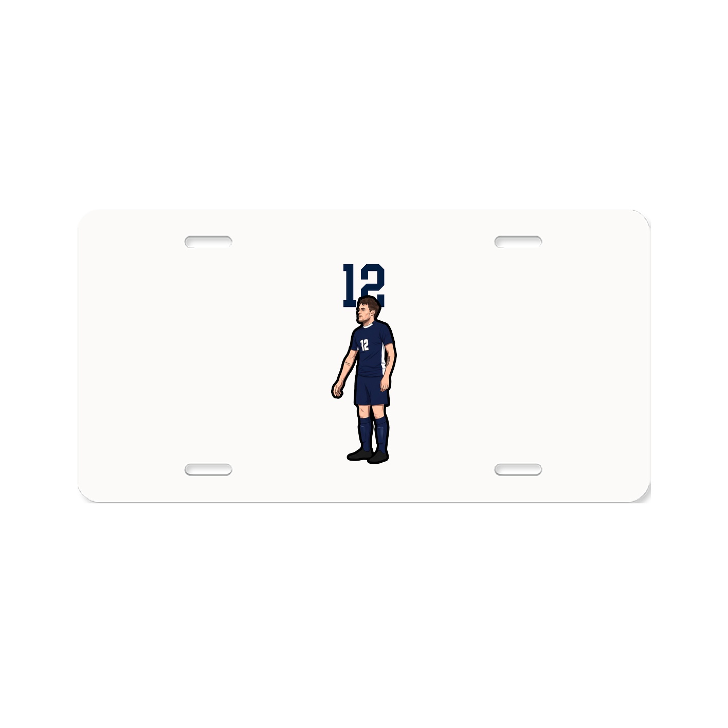 License Plate — Number Top in Classic