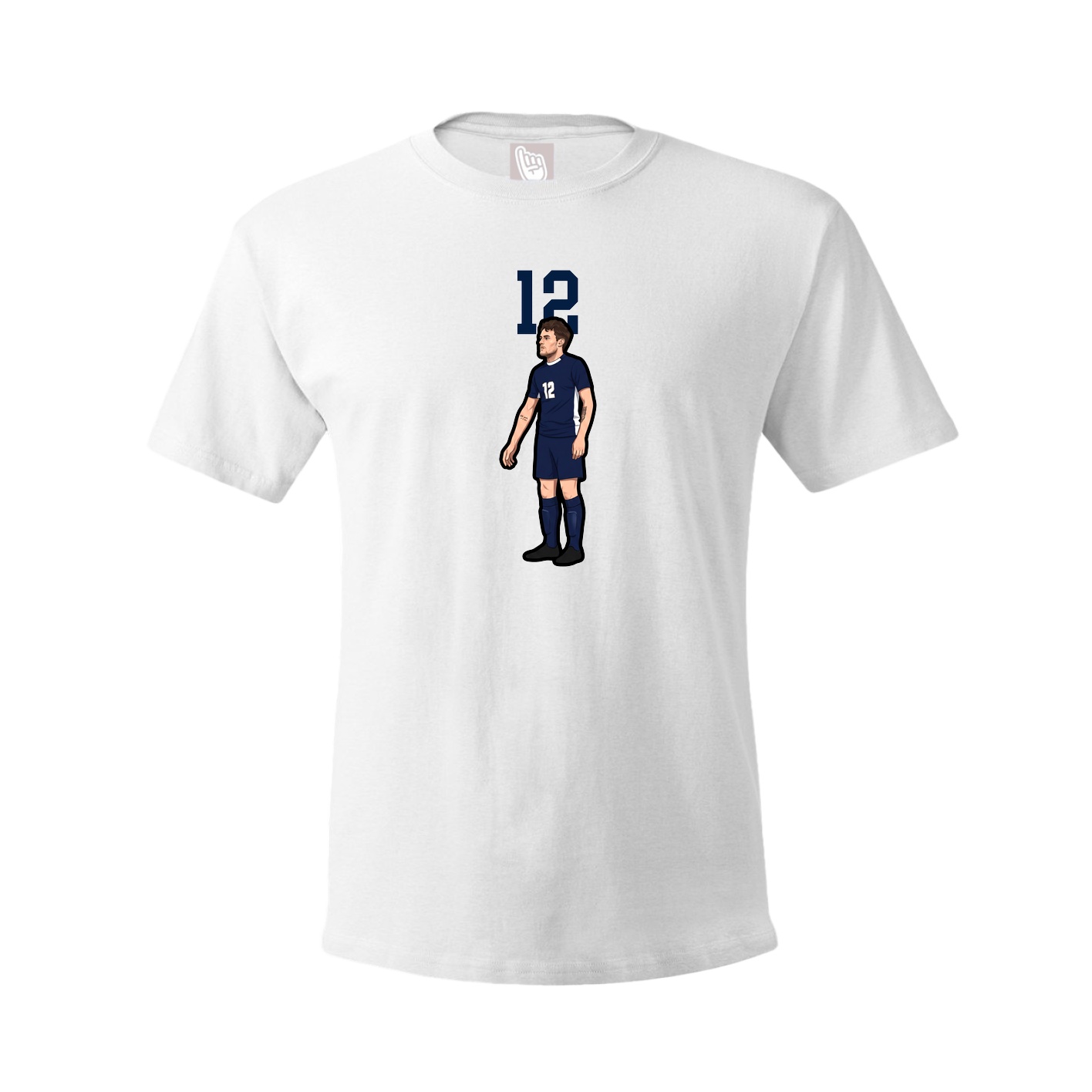 Youth Tee — Number Top in White