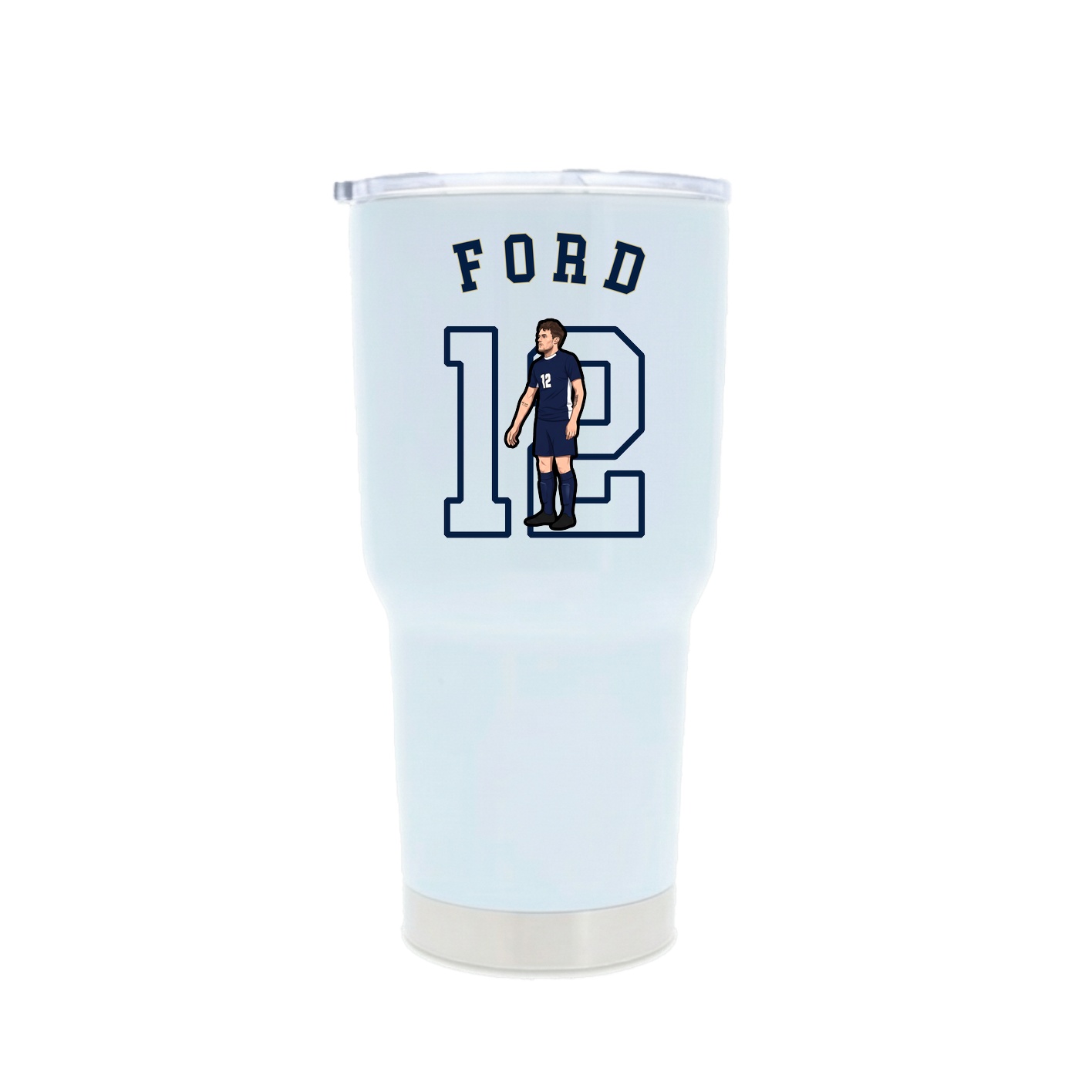 30oz Stainless Steel Tumbler — Shirsey Arch in White