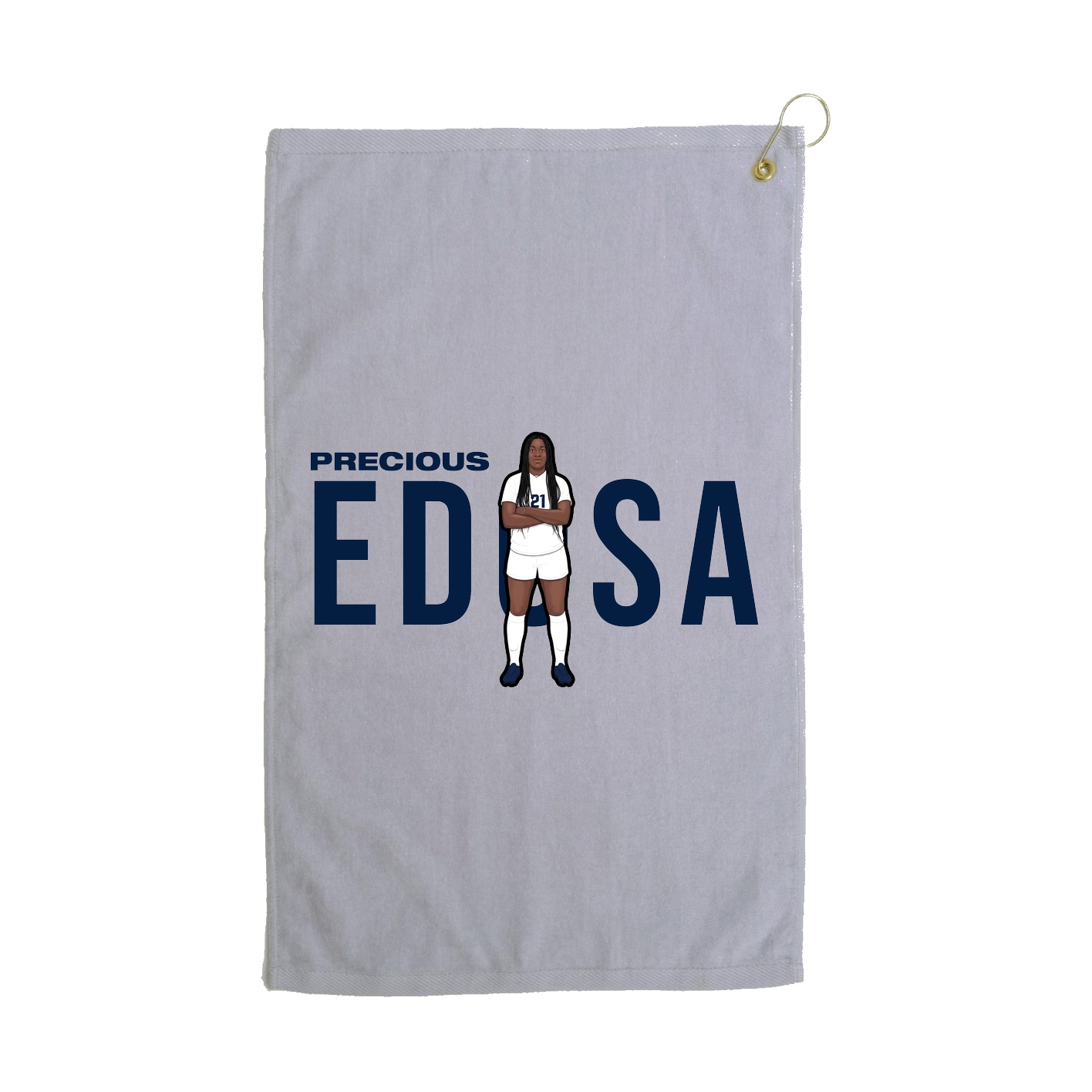 Golf Towel — Player Name in Grey