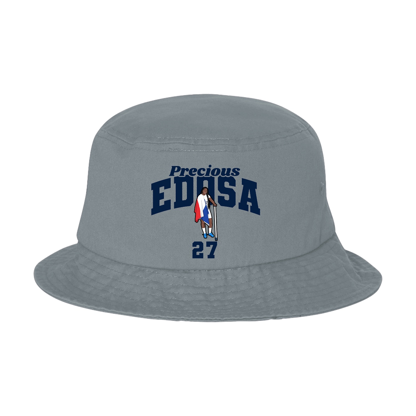 Bucket Cap — Signature Arch in Grey