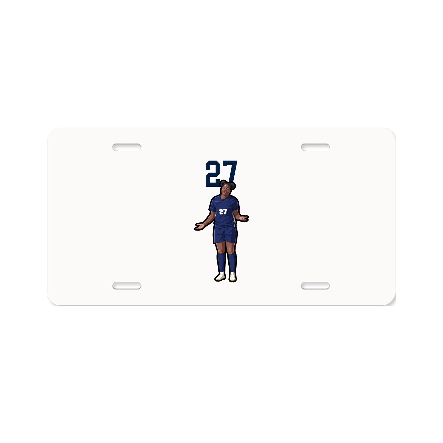 License Plate — Number Top in Classic
