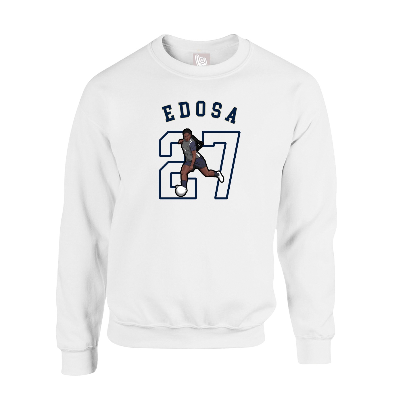Fleece Crew — Shirsey Arch in White