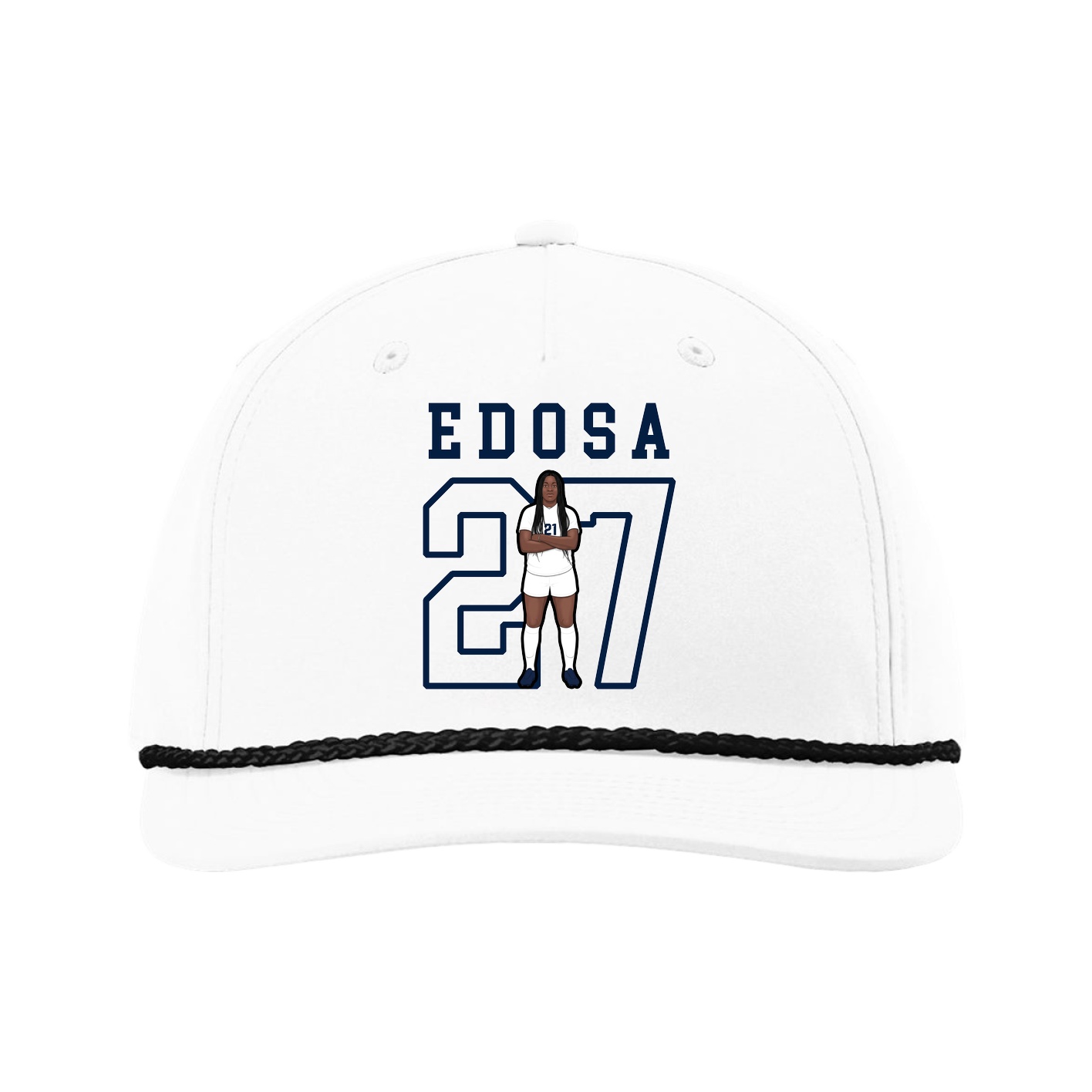 Five-Panel Classic Rope Cap — Shirsey in White