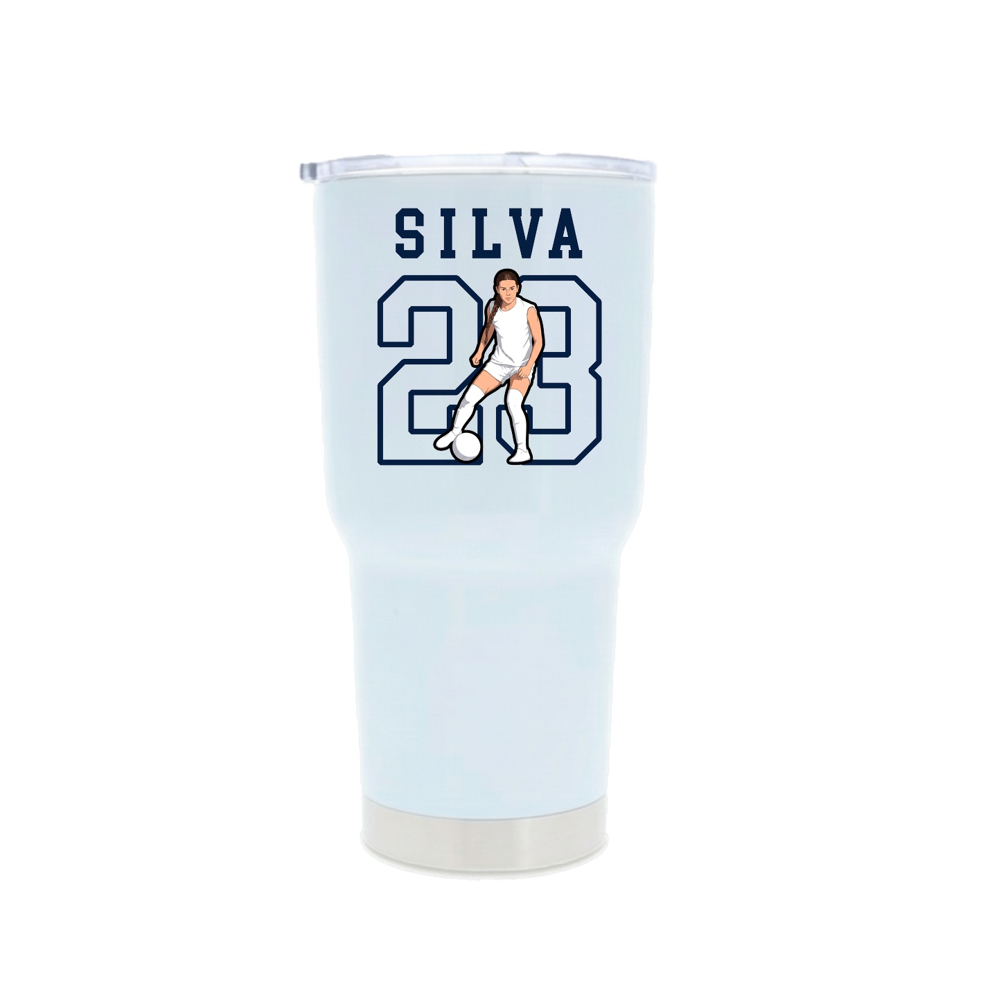30oz Stainless Steel Tumbler — Shirsey in White