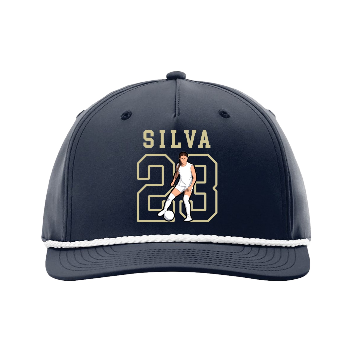Five-Panel Classic Rope Cap — Shirsey in Navy