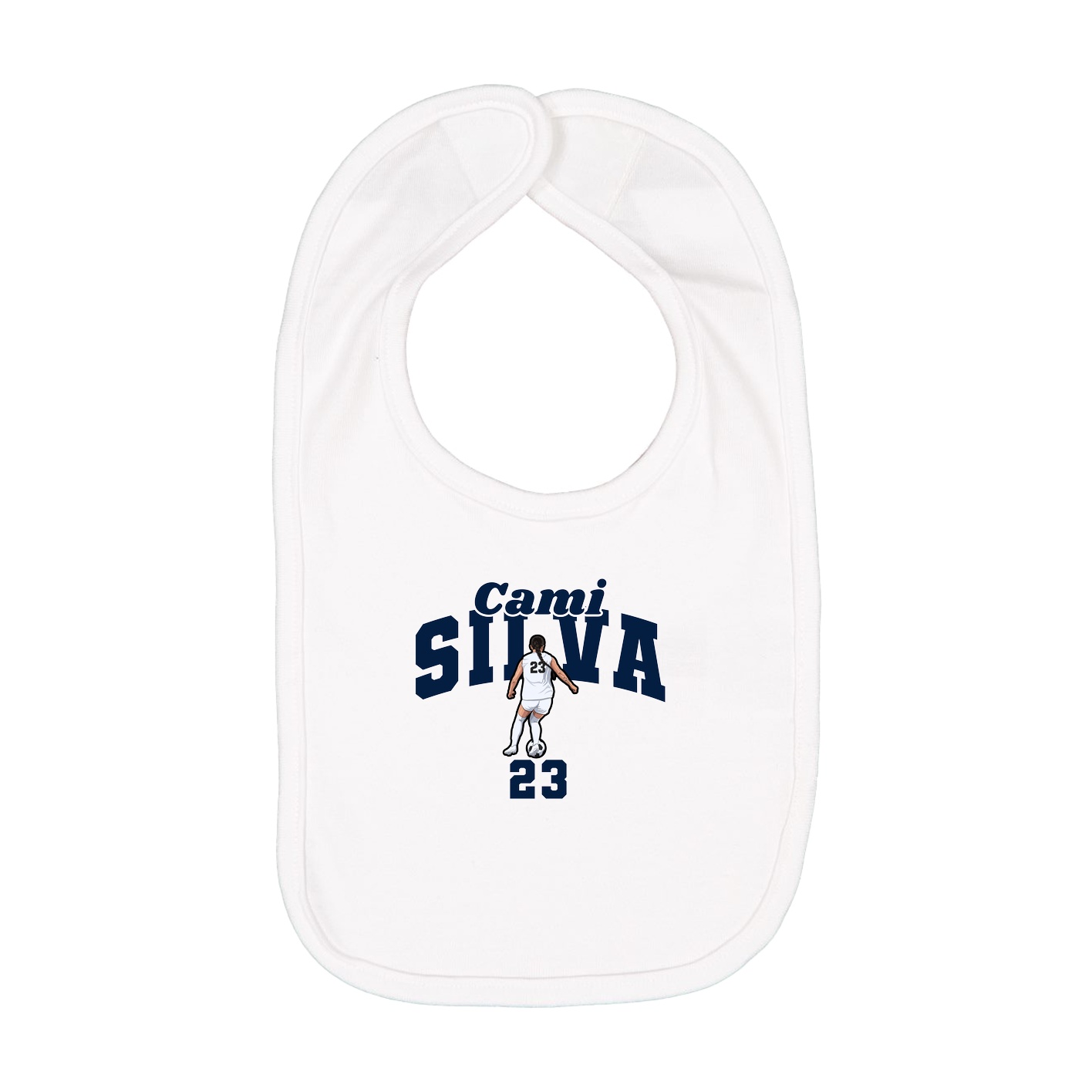 Infant Bib — Signature Arch in White