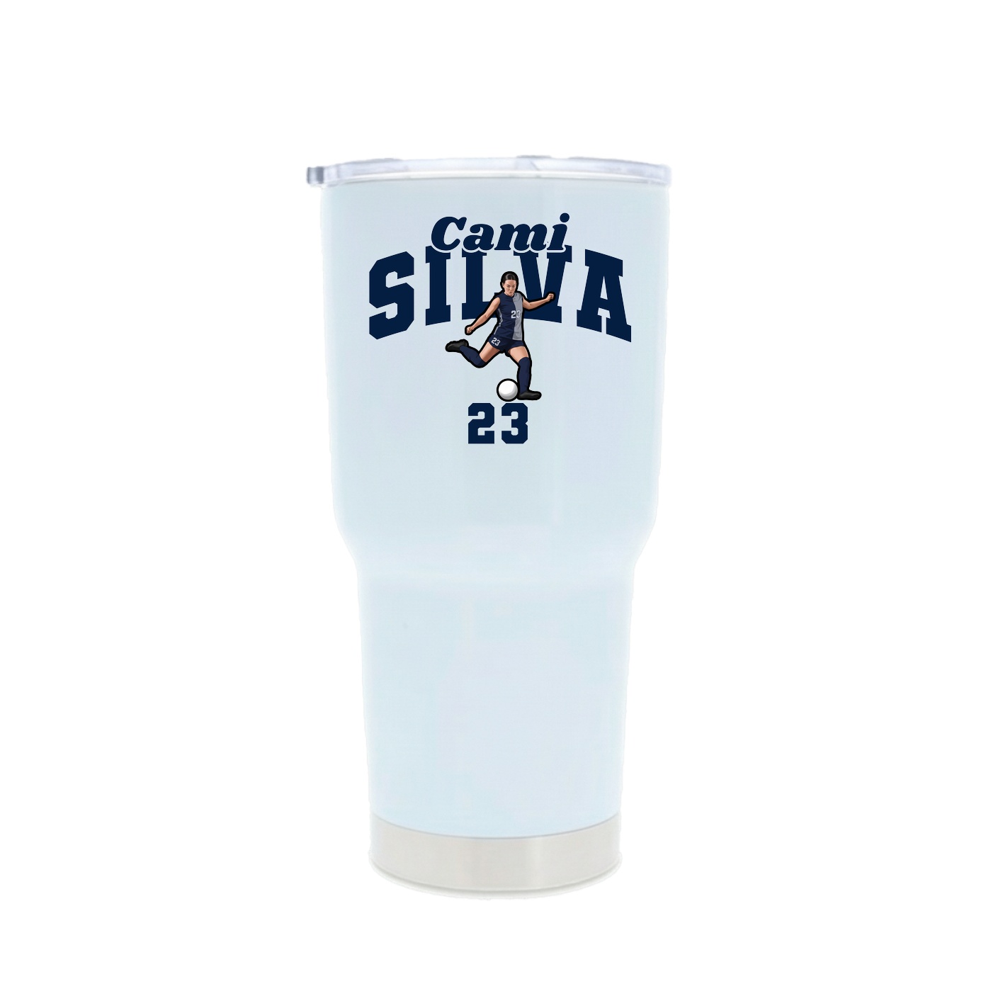 30oz Stainless Steel Tumbler — Signature Arch in White