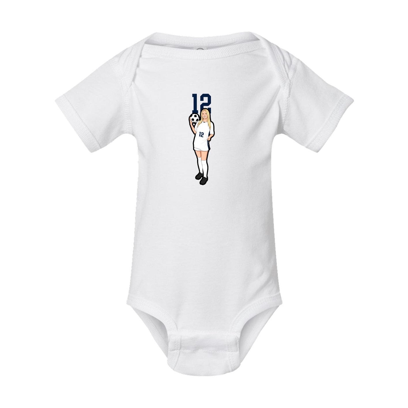 Baby Onesie — Number Top in White