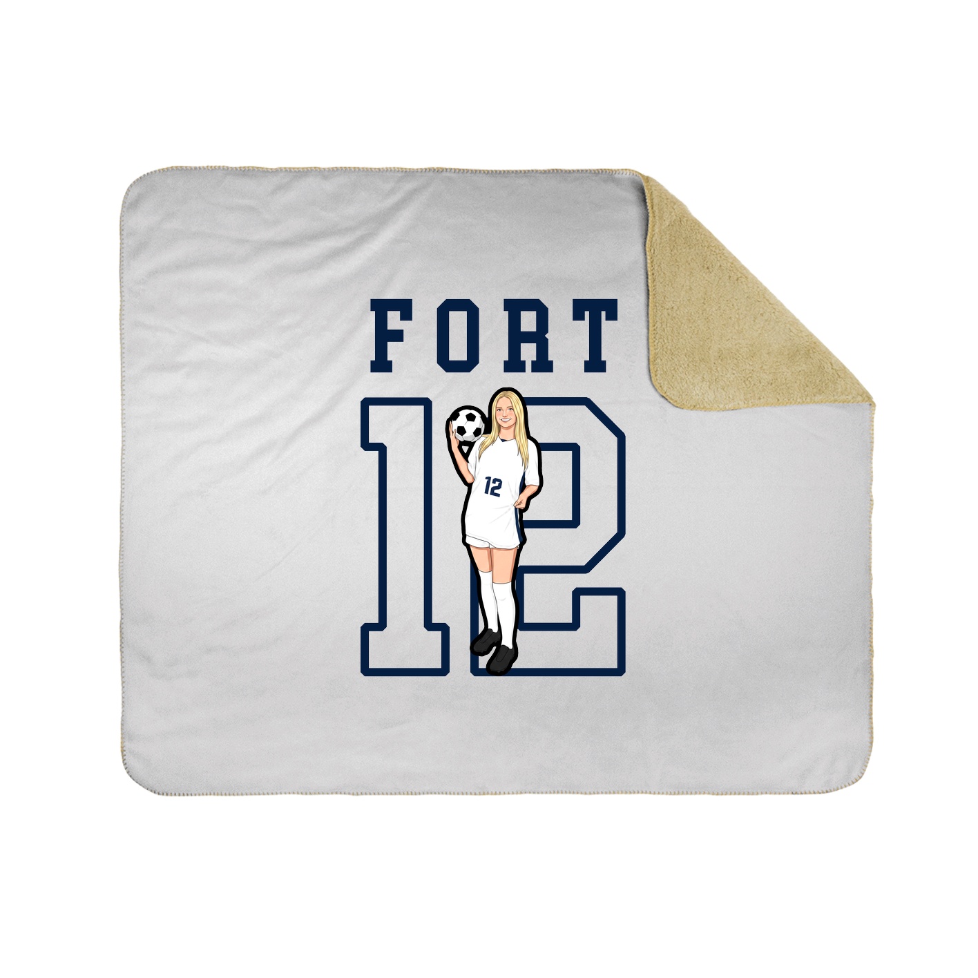 Throw Blanket — Shirsey in White