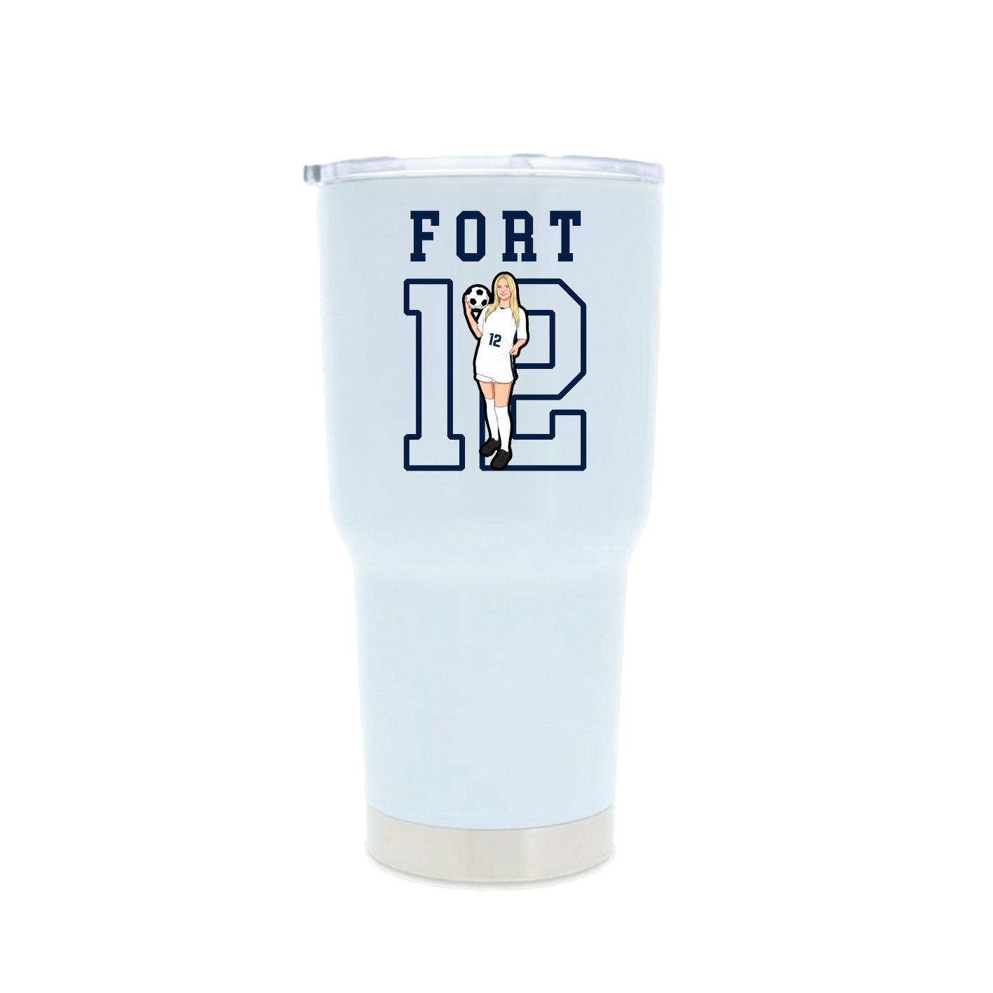 30oz Stainless Steel Tumbler — Shirsey in White