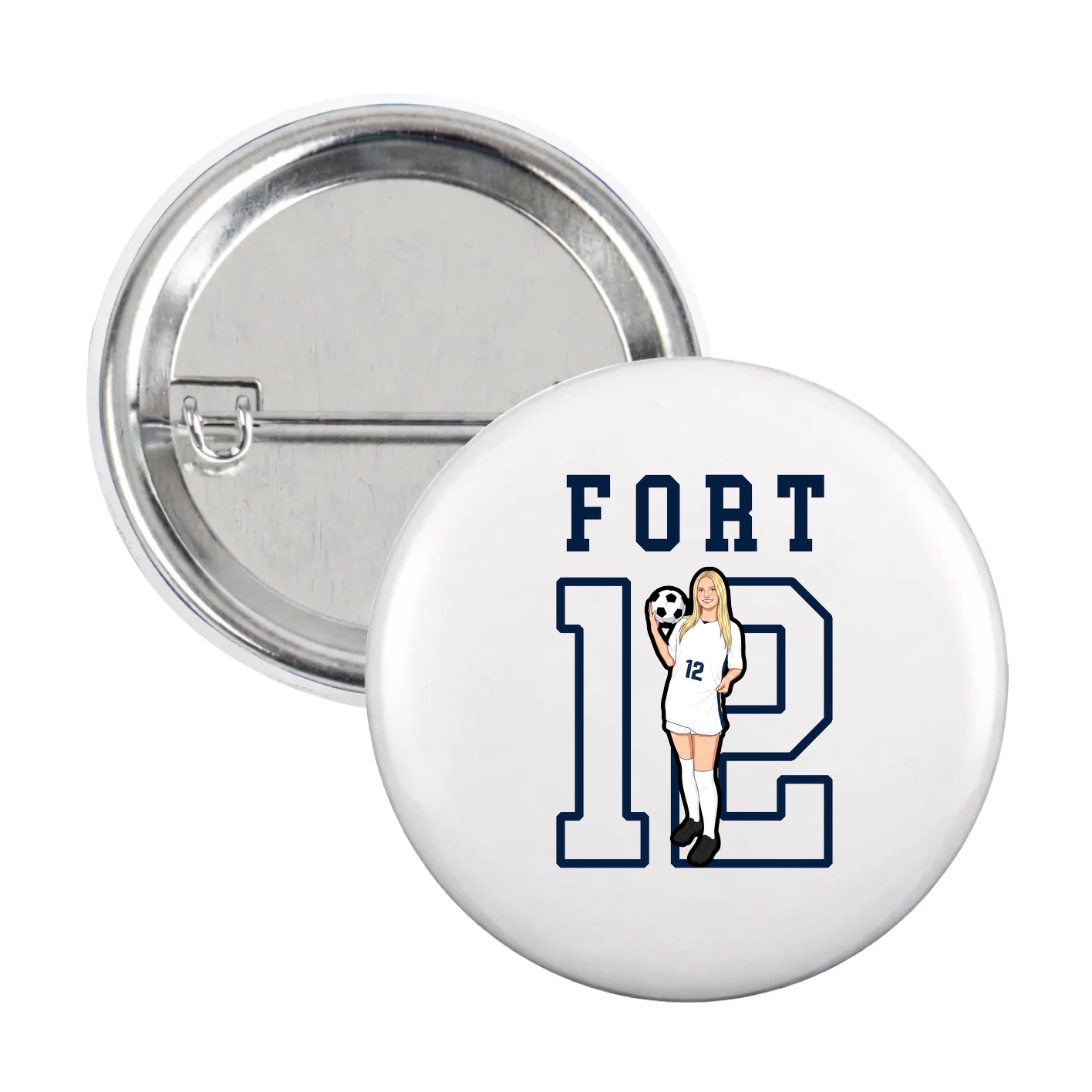 Game Day Button — Shirsey in White