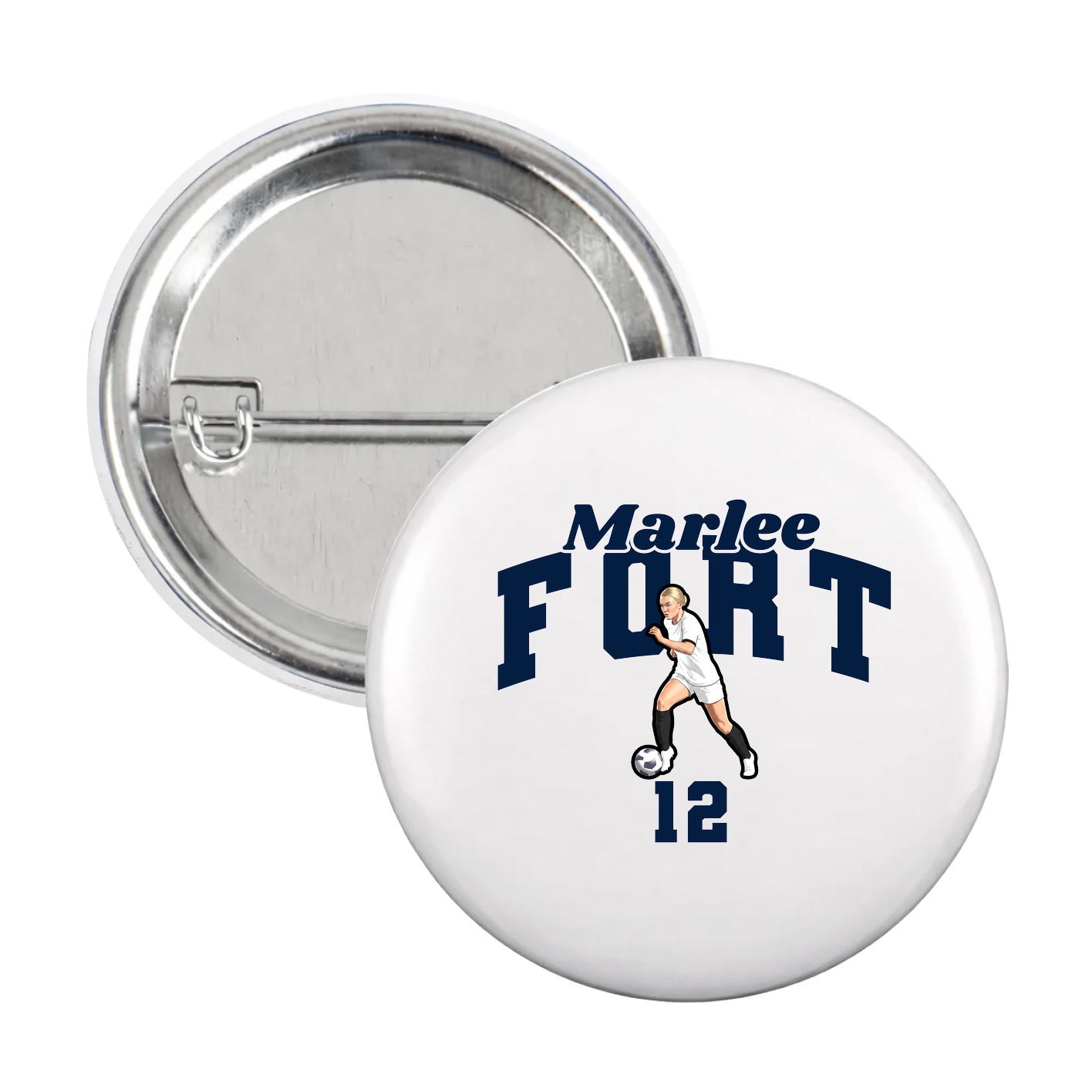 Game Day Button — Signature Arch in White