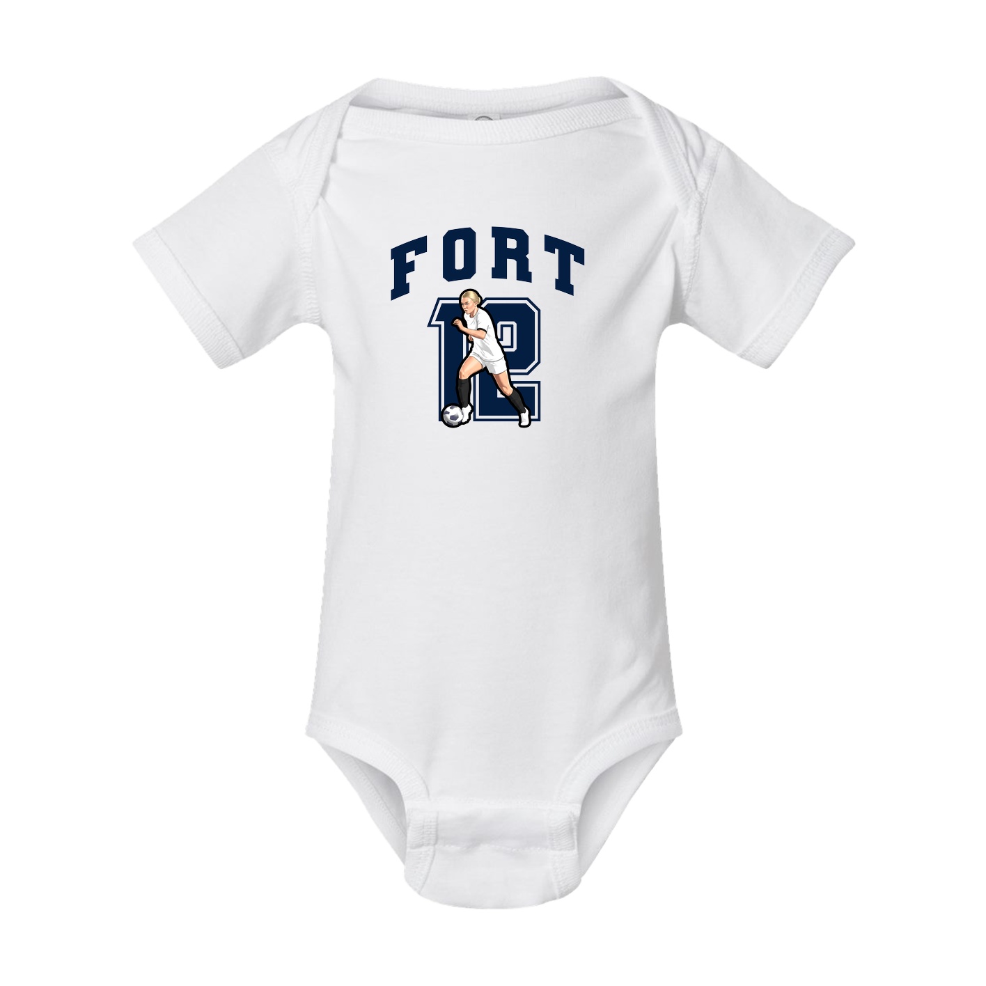 Baby Onesie — Number in White