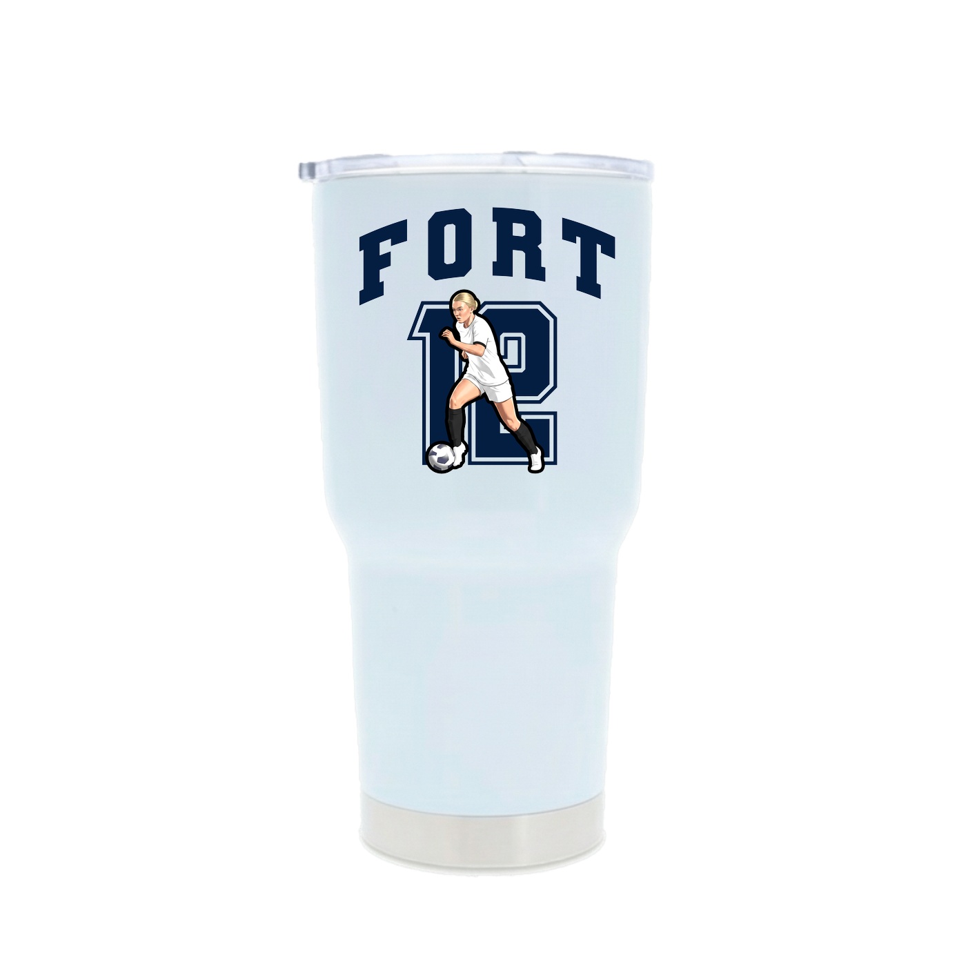 30oz Stainless Steel Tumbler — Number in White