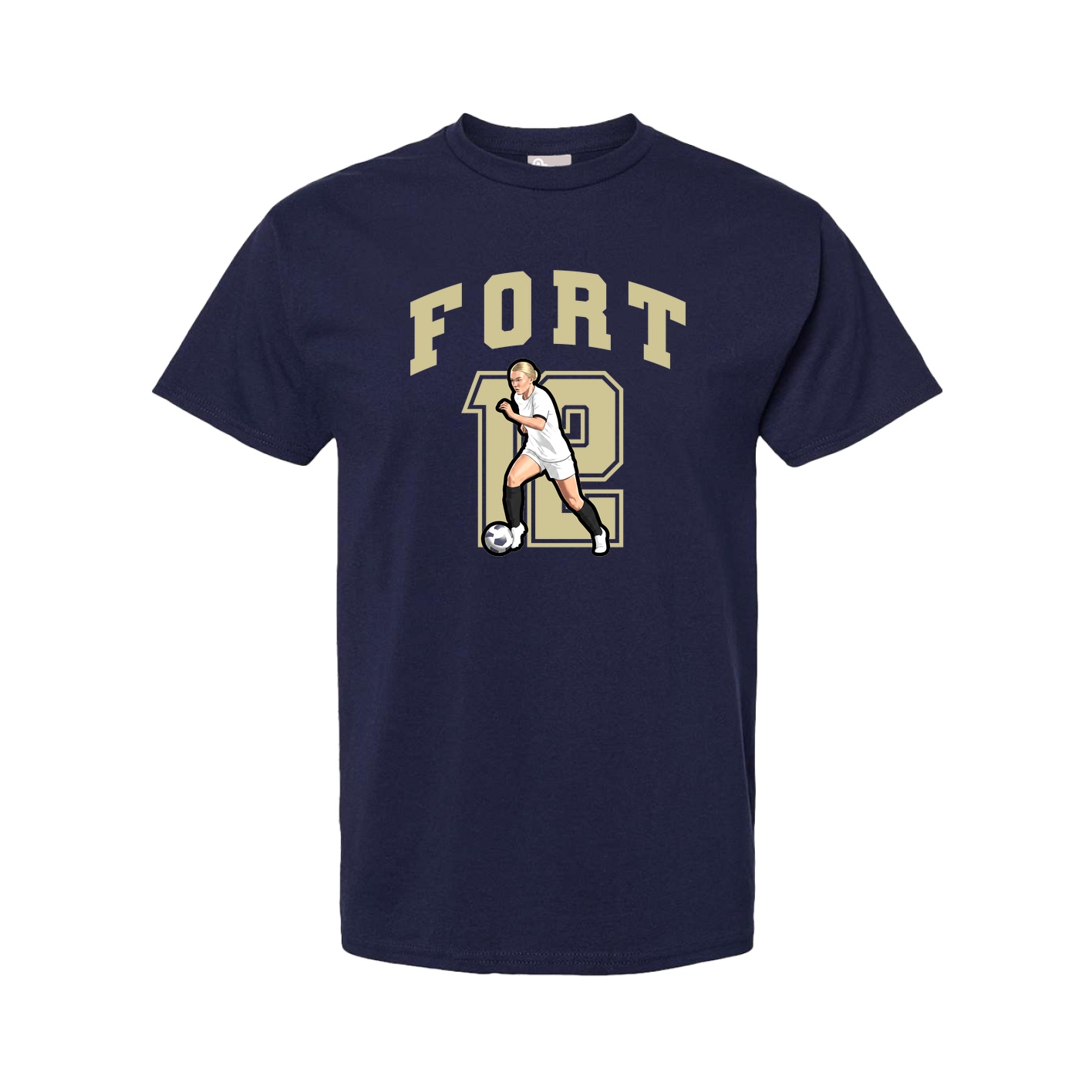 Youth Tee — Number in Navy