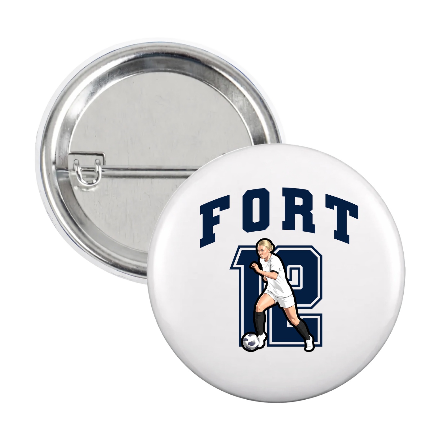 Game Day Button — Number in White