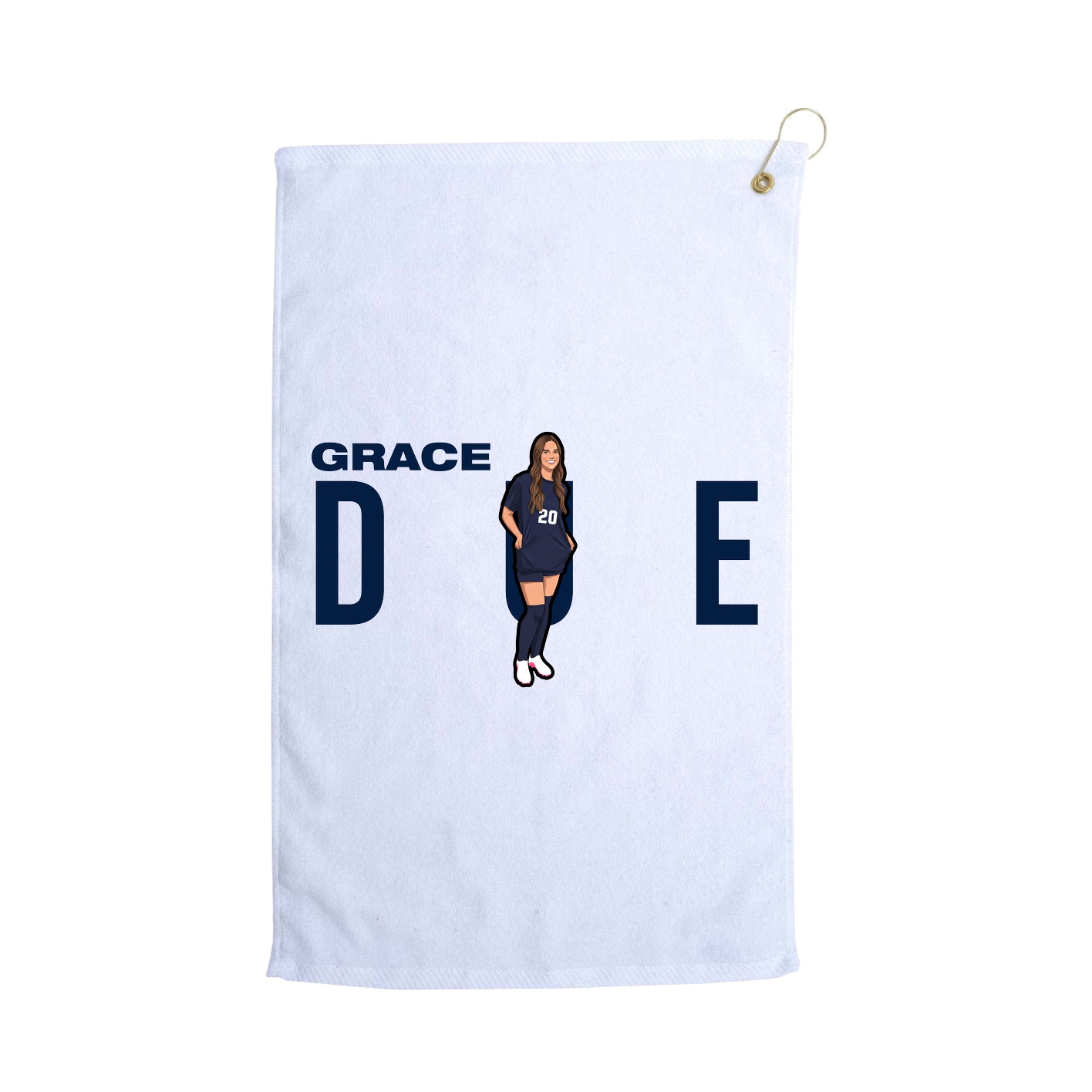 Golf Towel — Player Name in White