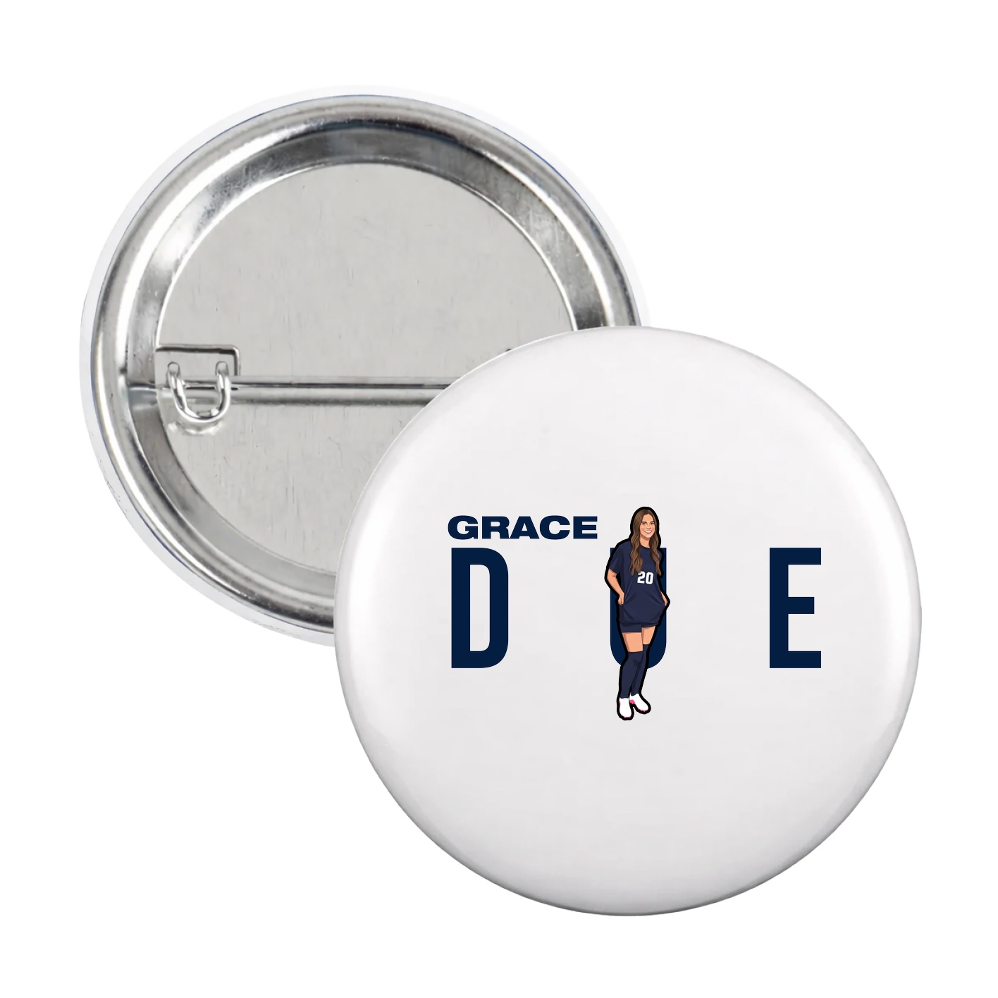 Game Day Button — Player Name in White