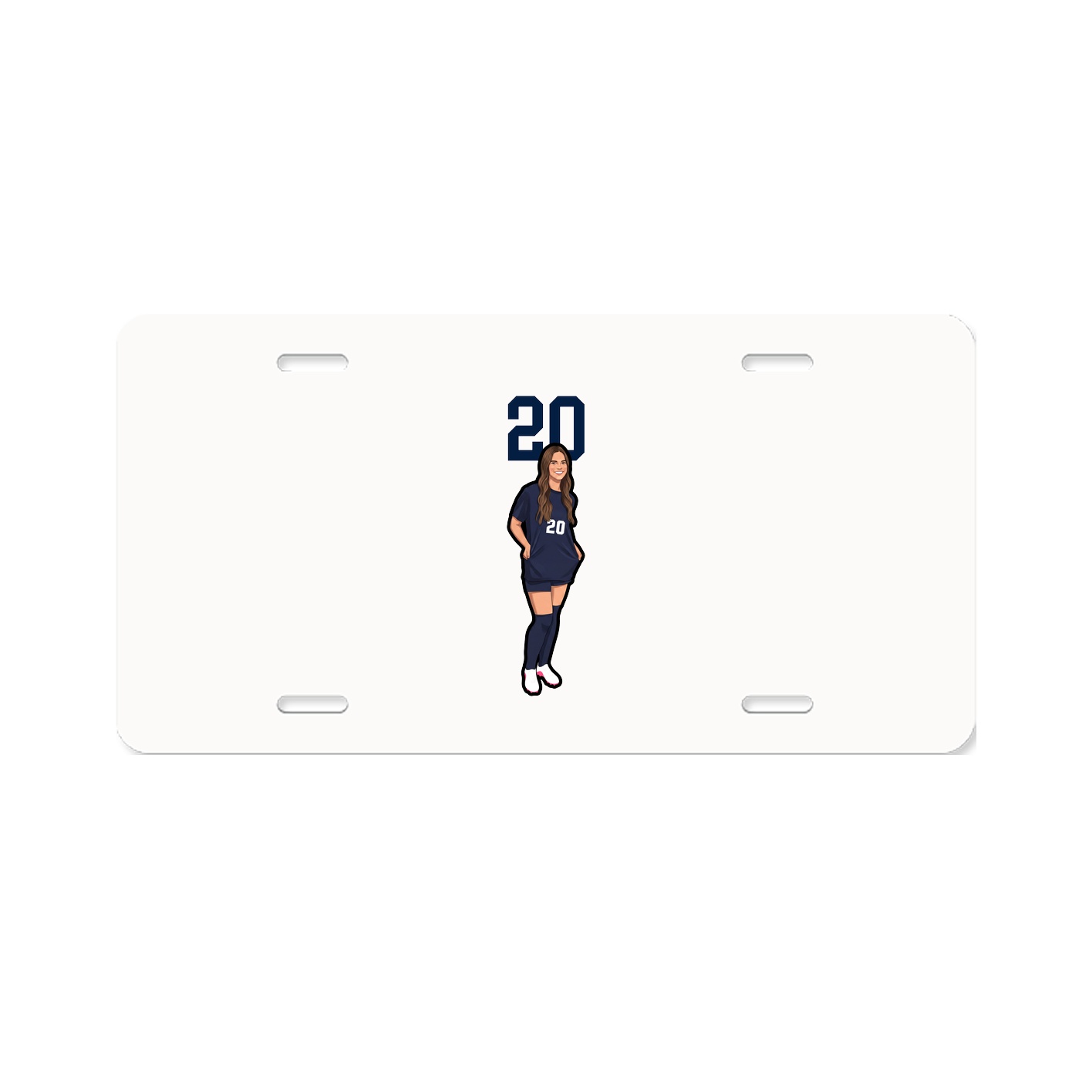 License Plate — Number Top in Classic