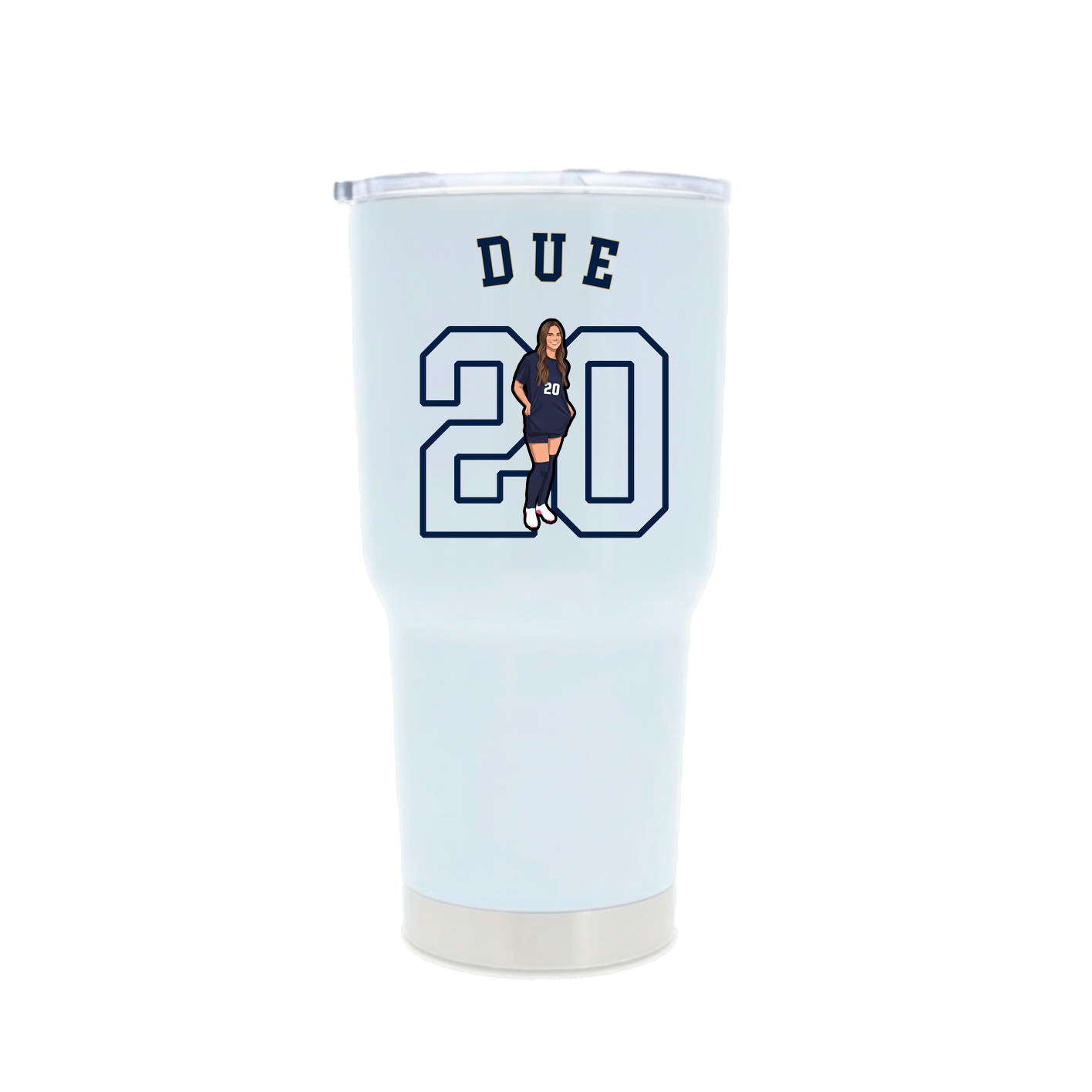 30oz Stainless Steel Tumbler — Shirsey Arch in White