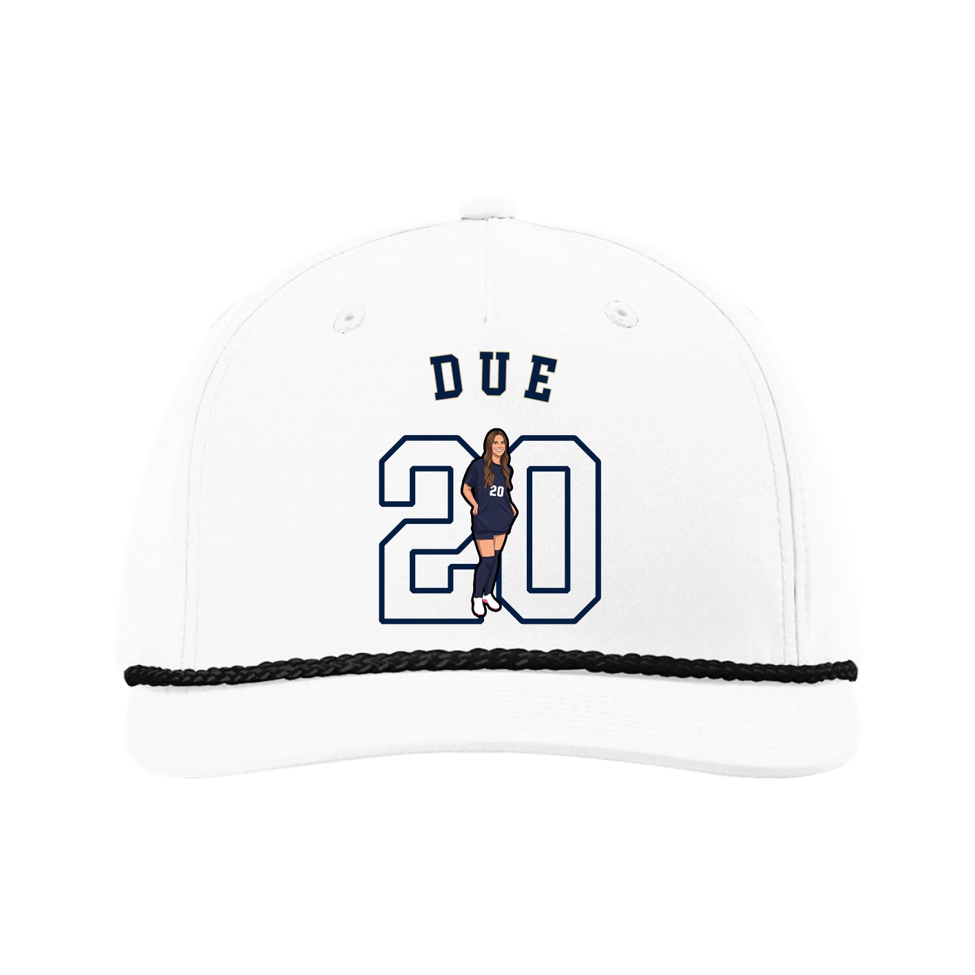 Five-Panel Classic Rope Cap — Shirsey Arch in White