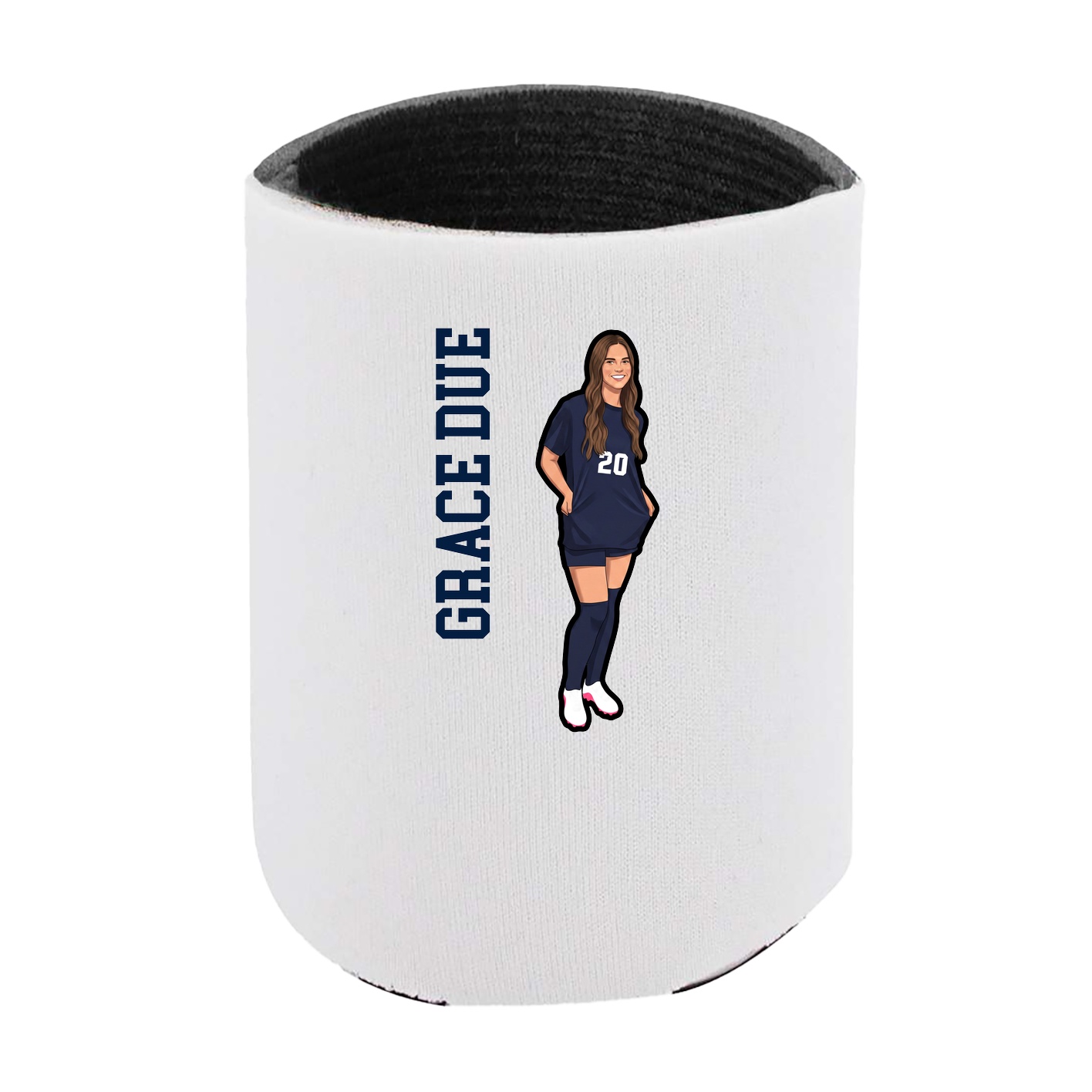Can Holder — Name Vertical in White