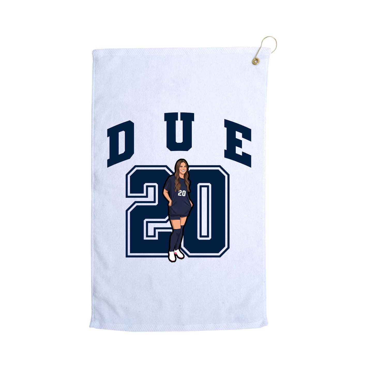 Golf Towel — Number in White