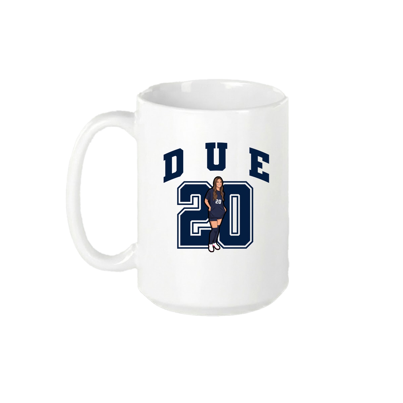 15oz Coffee Mug — Number in White