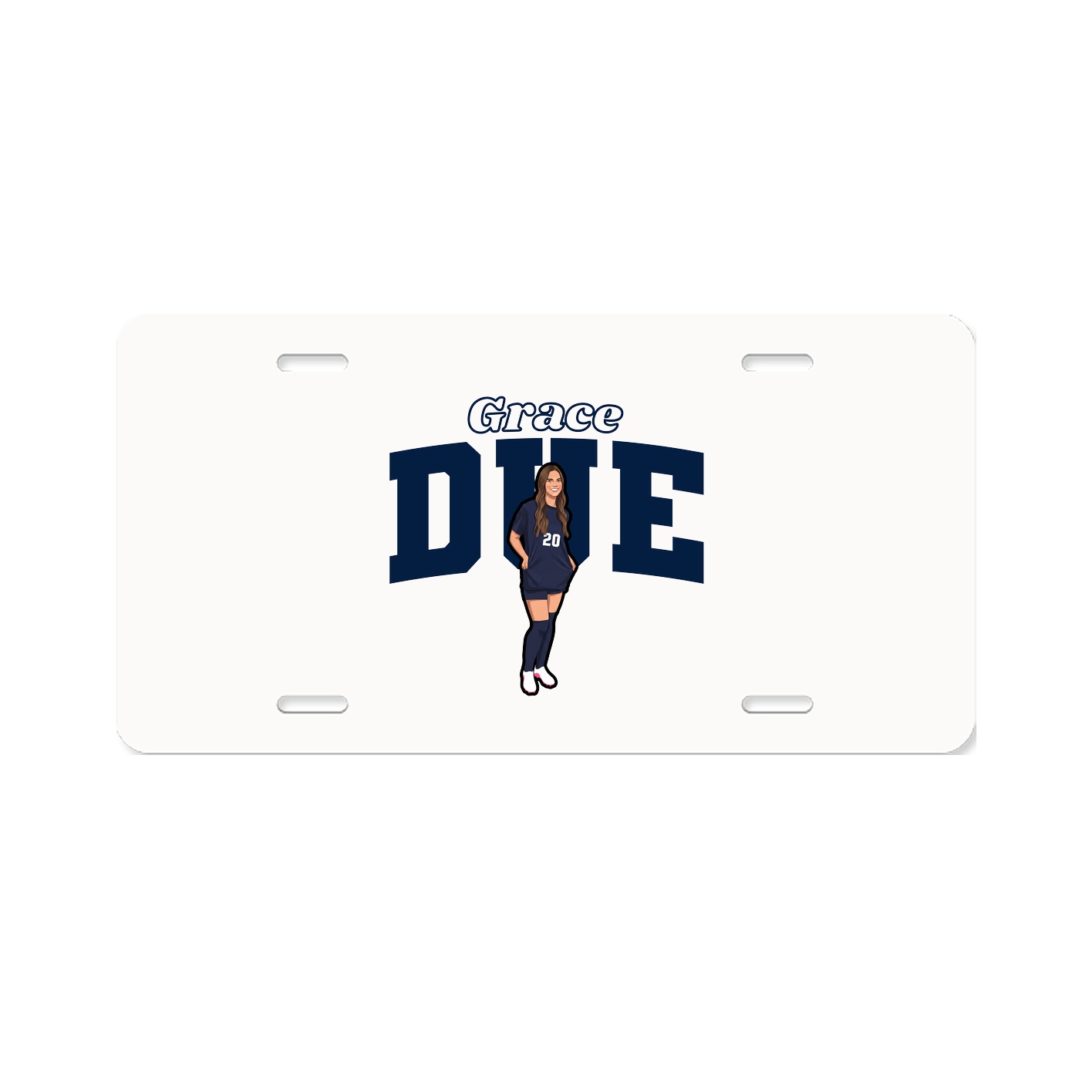 License Plate — Name Arch in Classic
