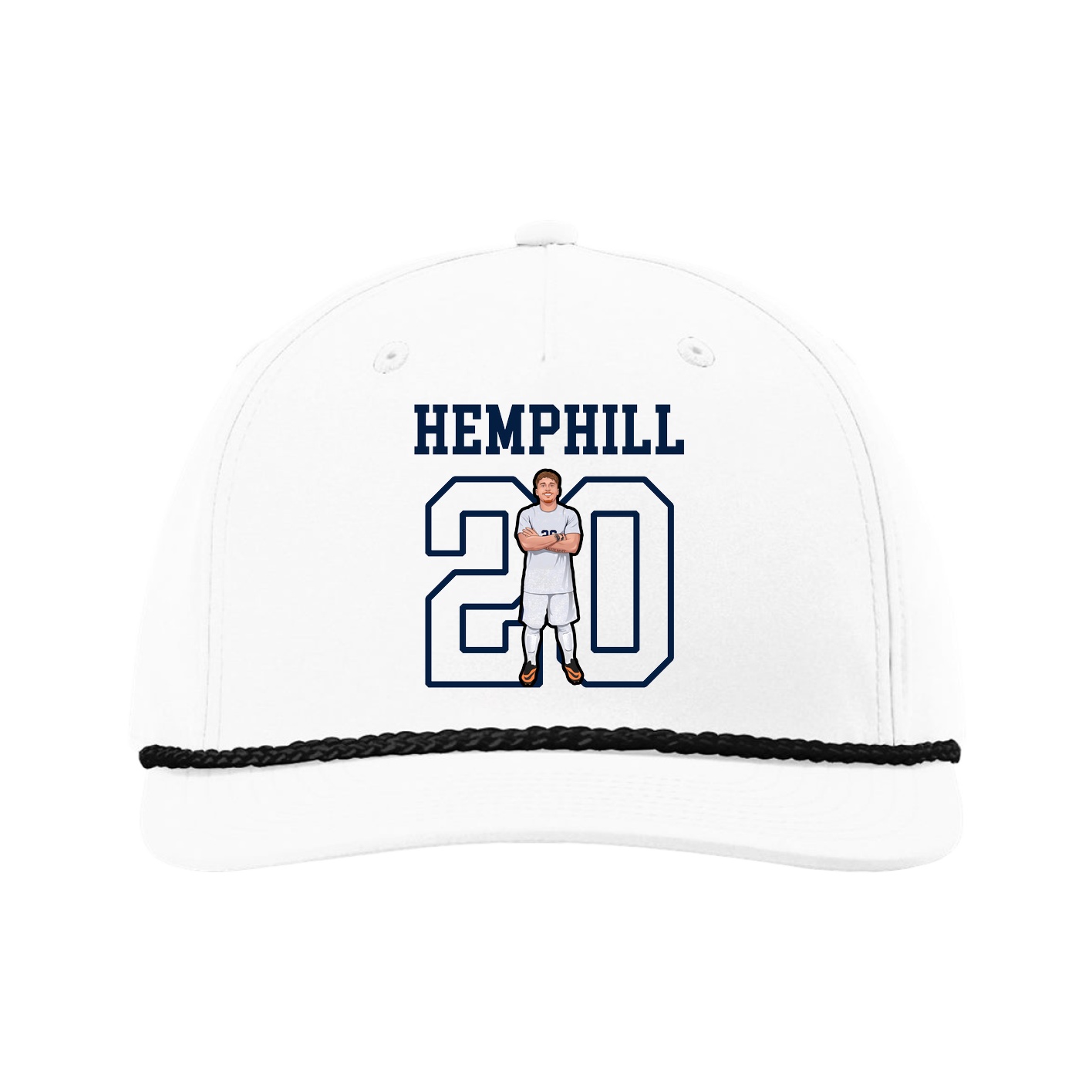 Five-Panel Classic Rope Cap — Shirsey in White