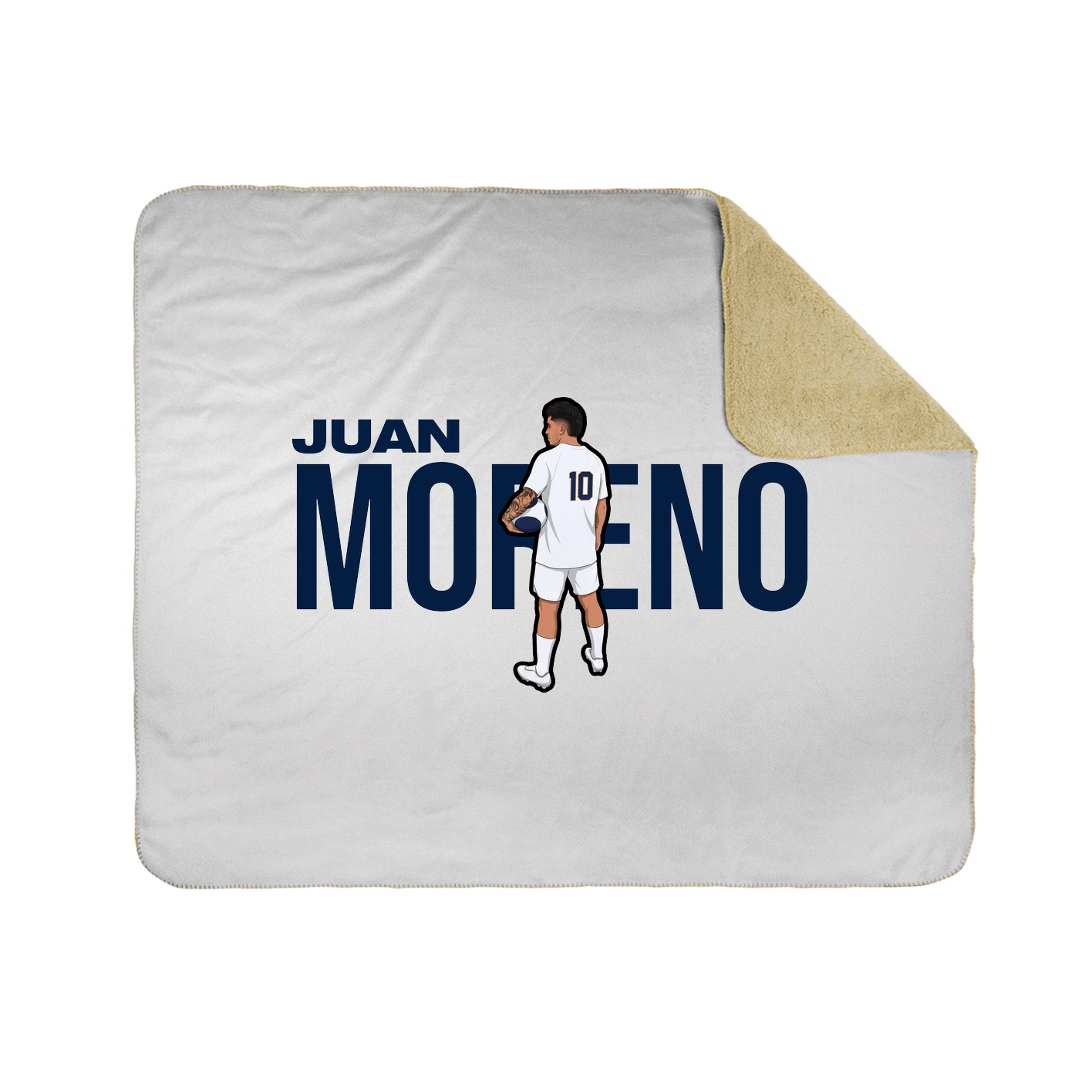 Throw Blanket — Player Name in White