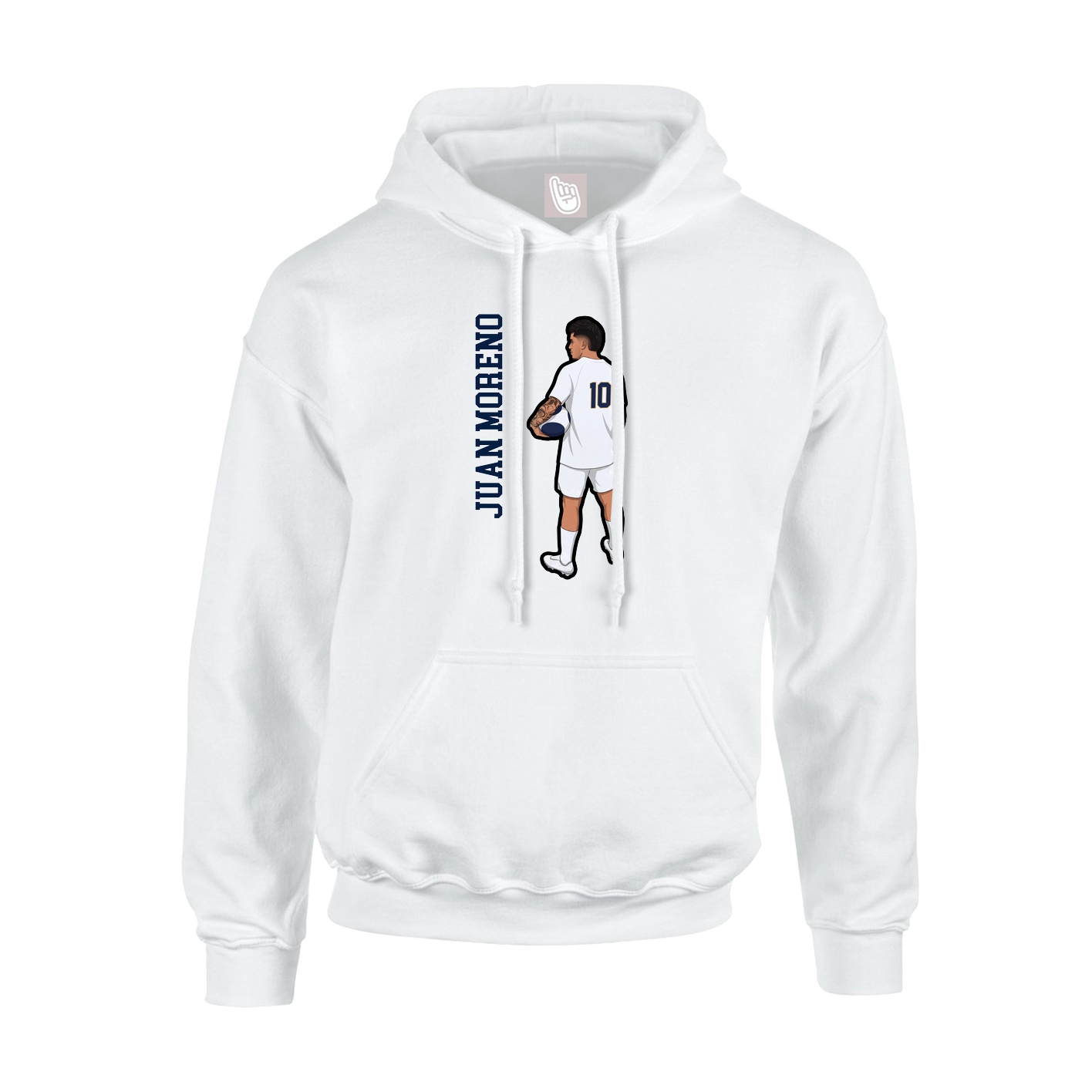 Youth Hoodie — Name Vertical in White