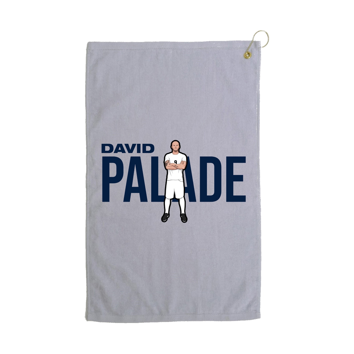 Golf Towel — Player Name in Grey