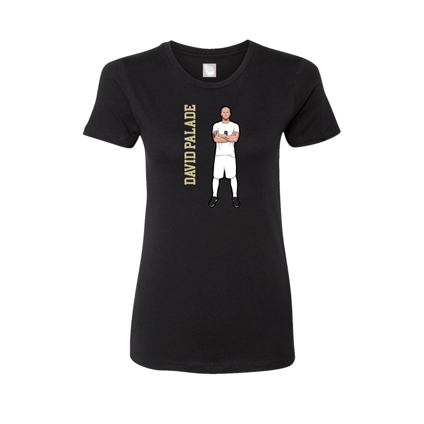 Fitted Women's Tee — Name Vertical in Black