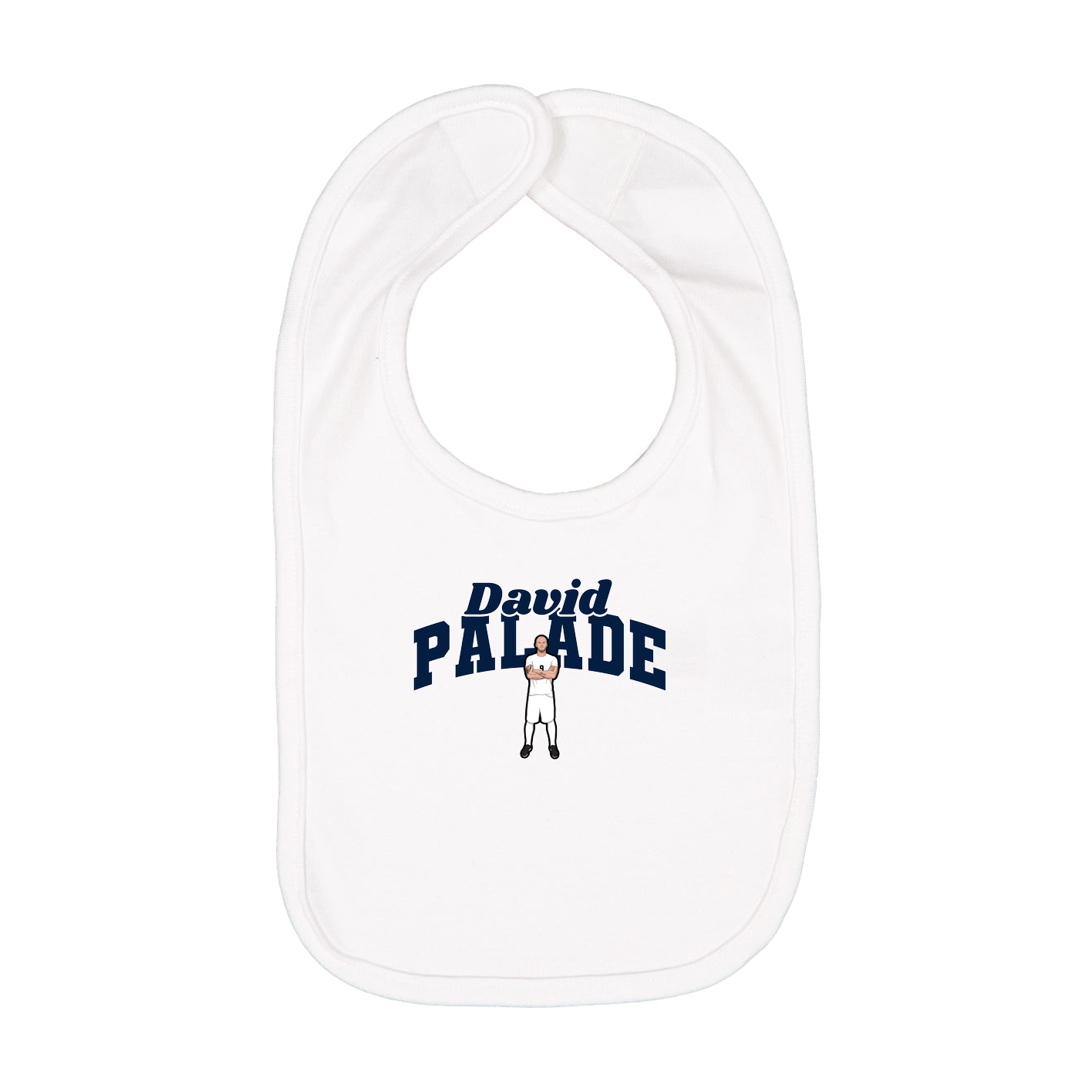 Infant Bib — Signature Arch in White